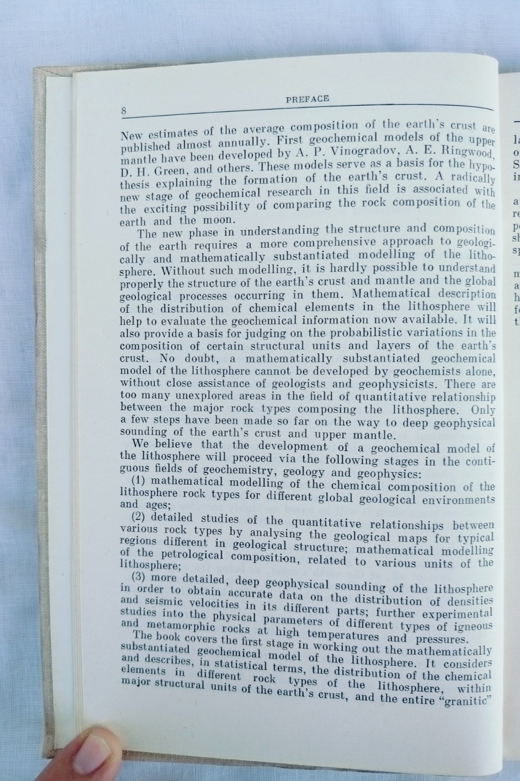 Geochemistry of Lithosphere by A. A Beus, Mir Publishers Moscow, 1976, Hardcover