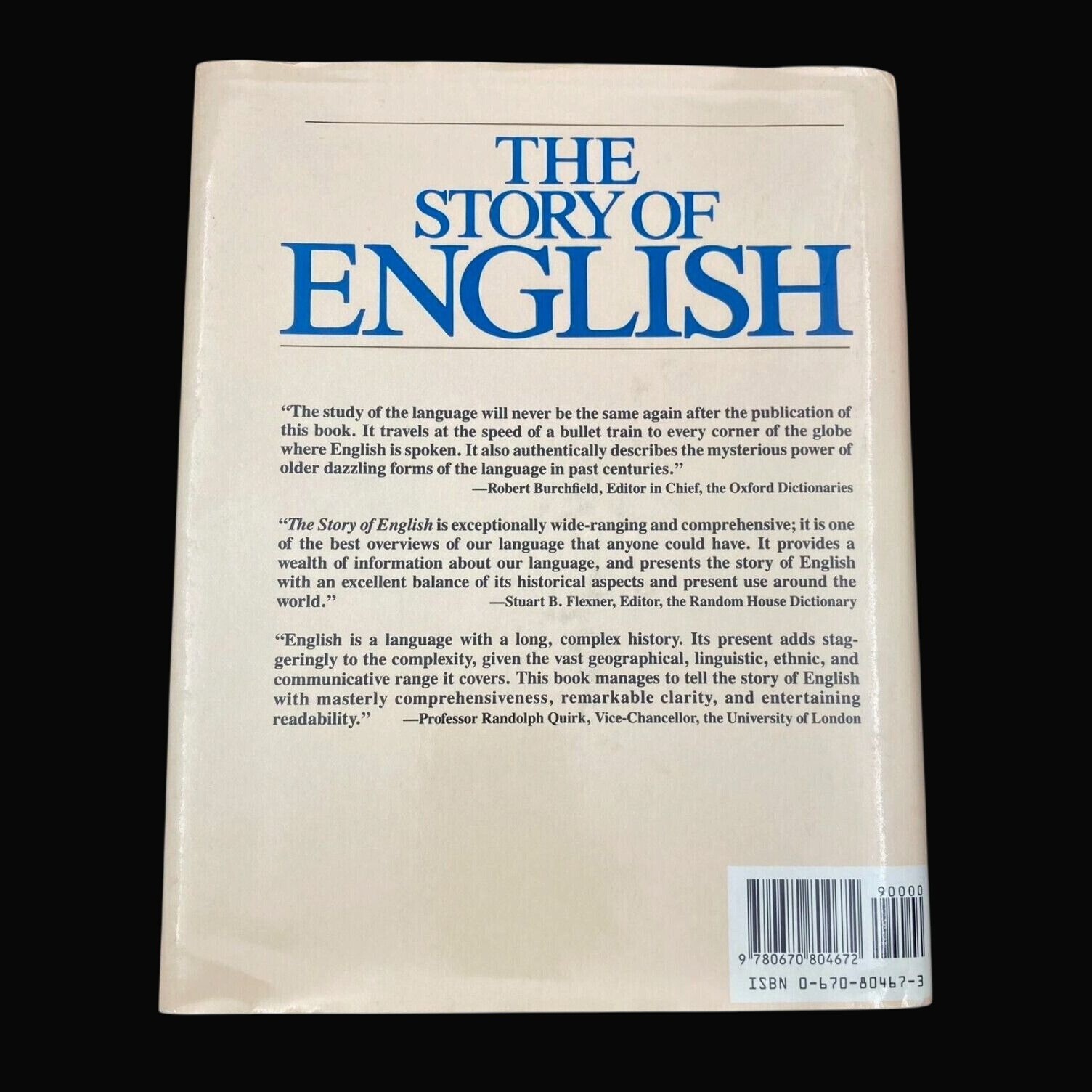The Story of English by McCrum Cran & MacNeil 1986 HC 1st Edition PBS TV Series