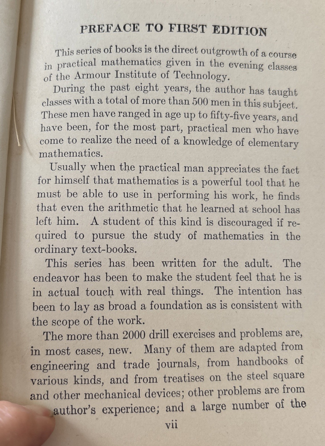 A Vintage Hardcover Copy Of Practical Mathematics -Palmer. Part 1 – Arithmetic
