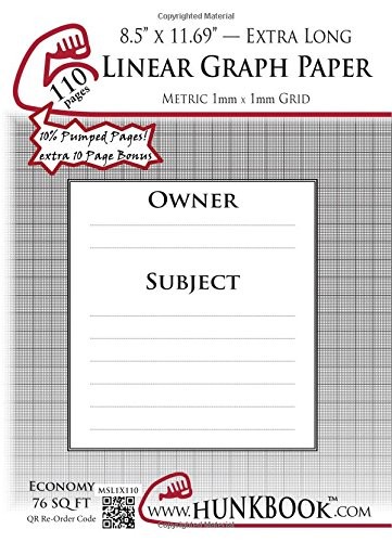 LINEAR GRAPH PAPER, 1MM GRID (MSL1X-110 PAGES): EXTRALEGAL By Mighty Hunkbook