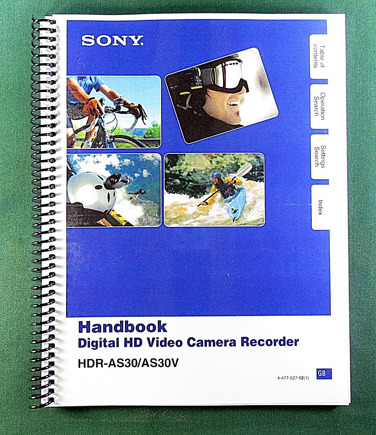 Sony HDR-AS30/AS30V Handbook Manual: Full Color 73 Pages & Protective Covers!