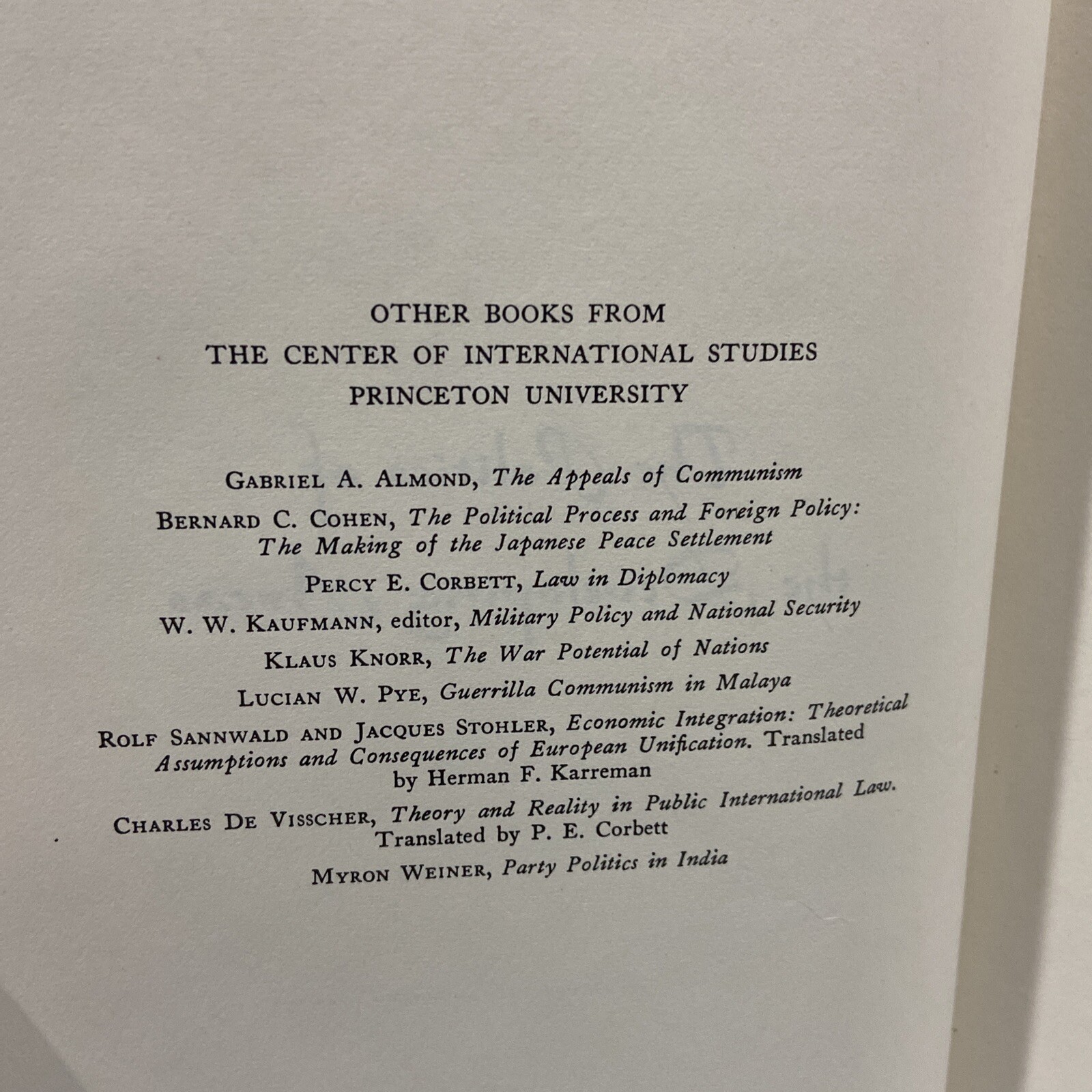 The Politics of the Developing Areas (Center fo, Almond, Coleman Hardcover+=