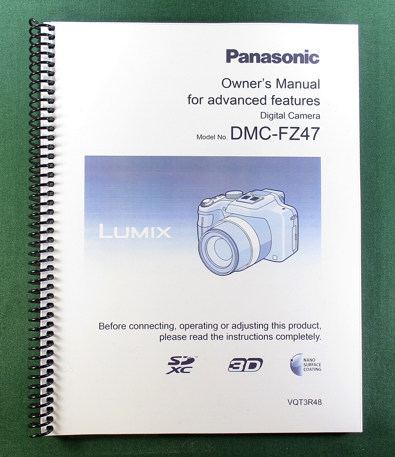 Panasonic Lumix DMC-FZ47 Advanced Owner’s Manual: 34 Pages & Protective Covers!