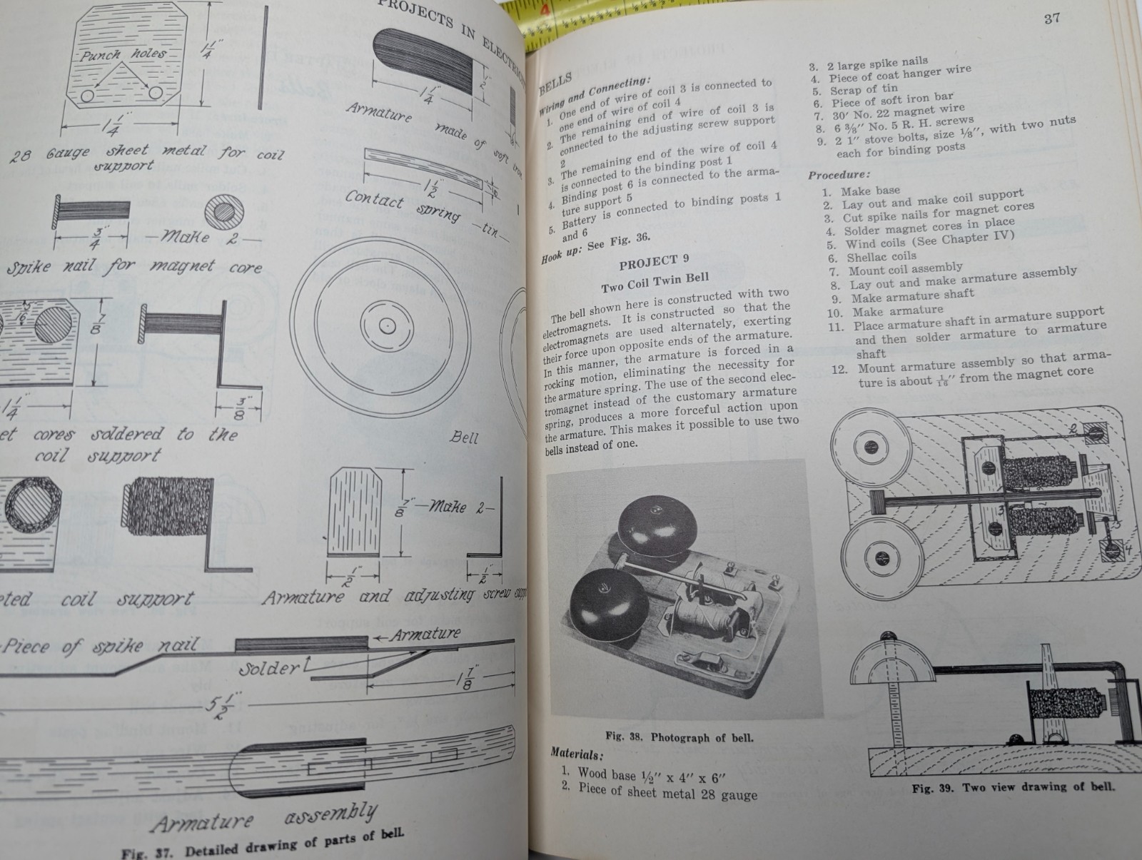 Vtg Teacher Copy Projects in Electricity Book Merle Collings Industrial Arts Lab
