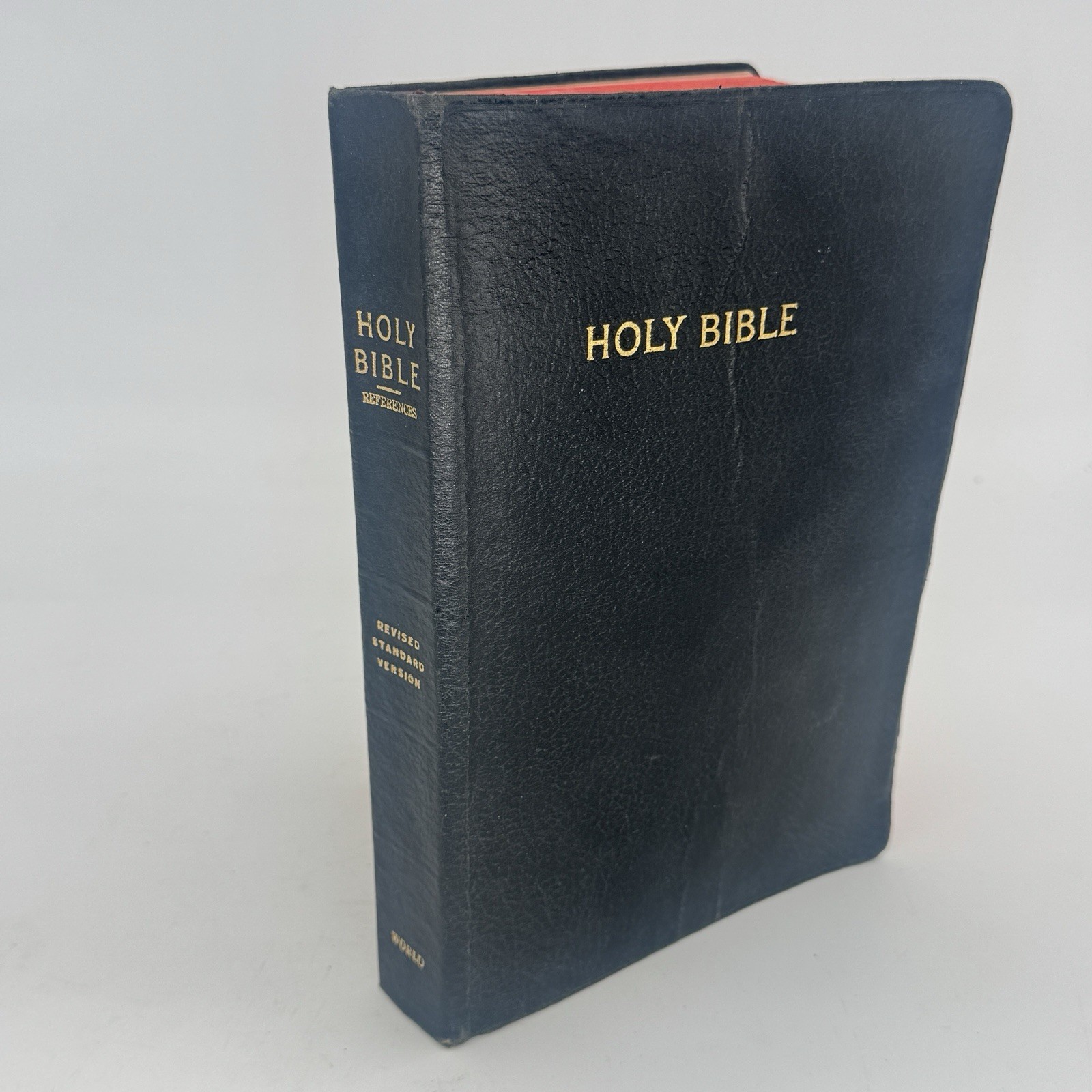 Black And Gold Vtg Old New Testament RSV Holy Bible World
