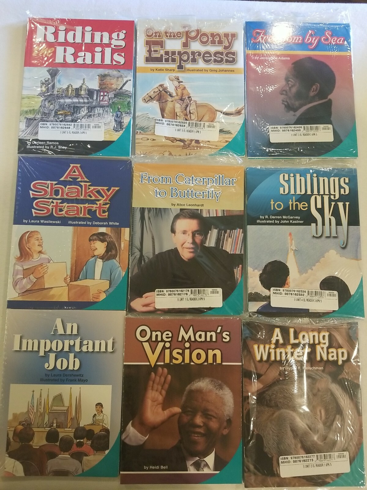 SRA MCGRAW HILL LOT OF NINE 6 PACKS OF EL READING SOFTCOVER BOOKS NIP