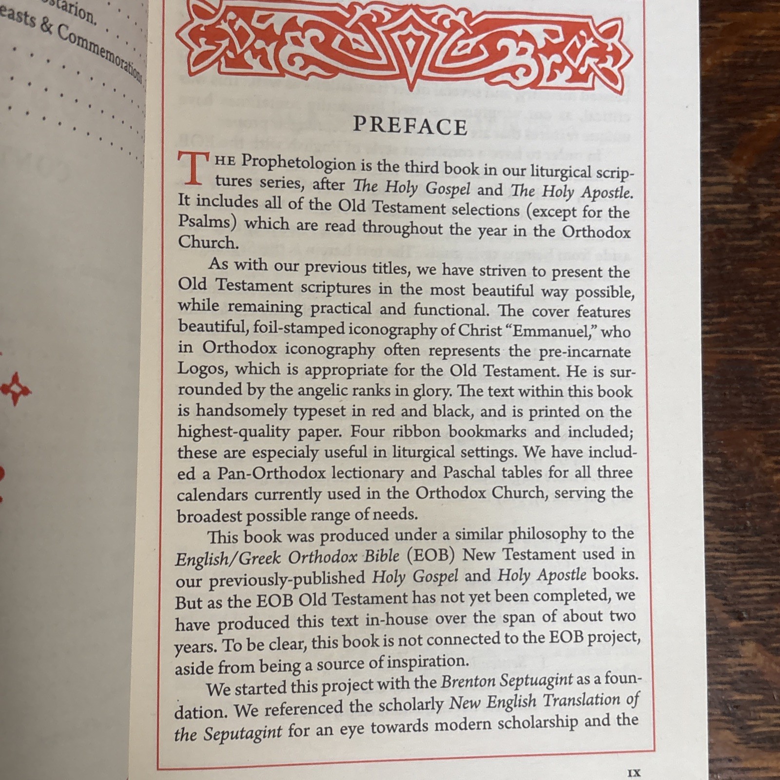 Prophetologion – Eastern Orthodox Old Testament Lectionary Liturgical Book 2020