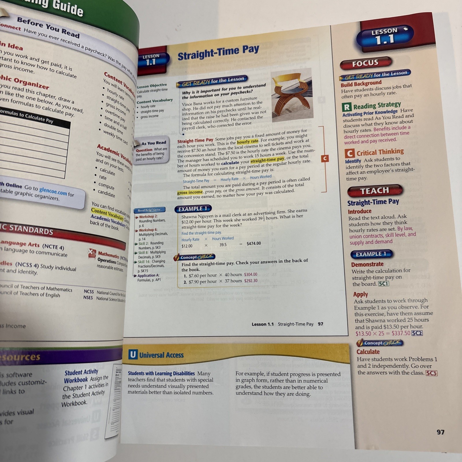 Mathematics for Business and Personal Finance, Teacher Wraparound Edition