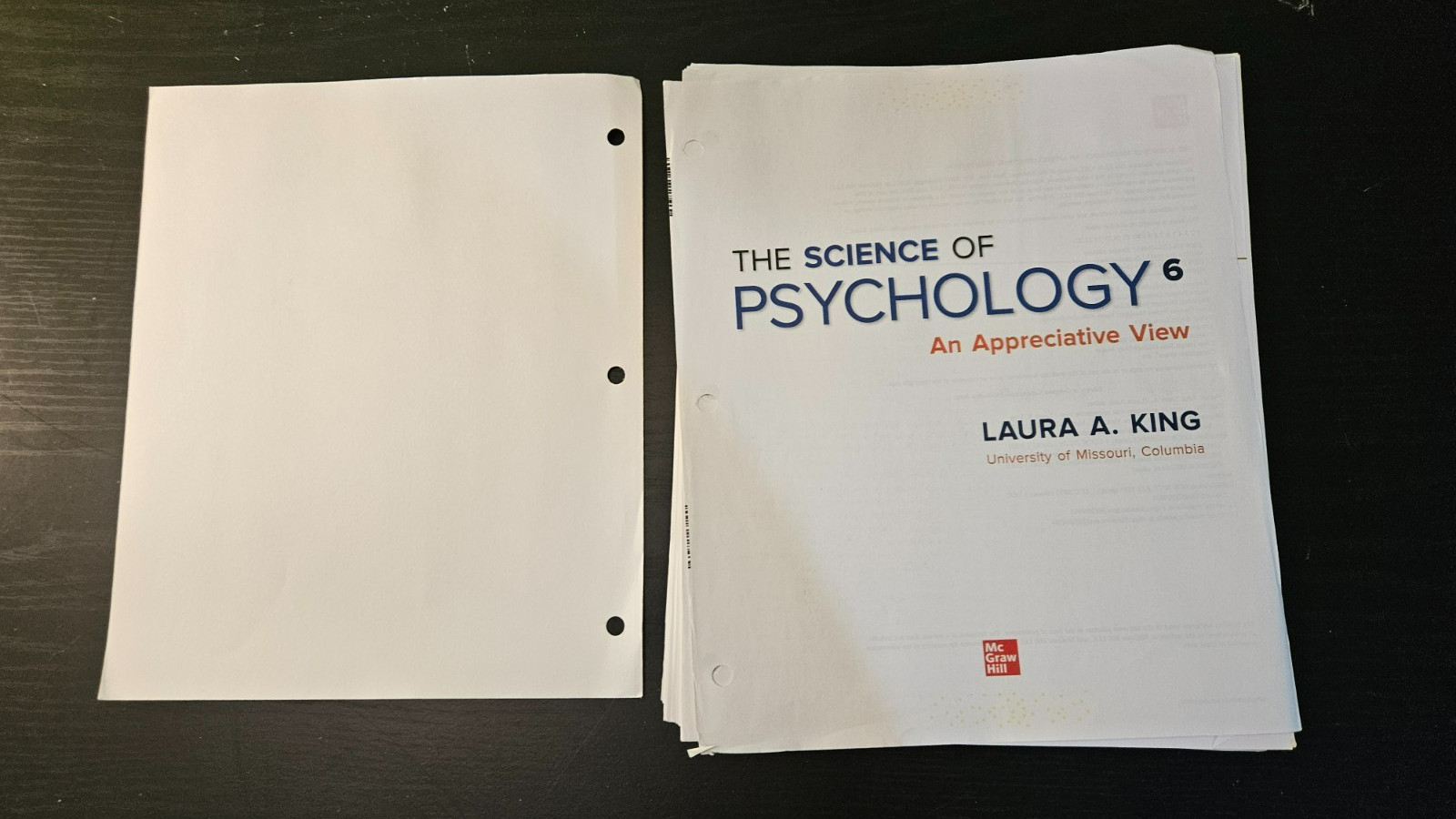 The Science Of Psychology 6th Edition By Laura A King LIKE NEW