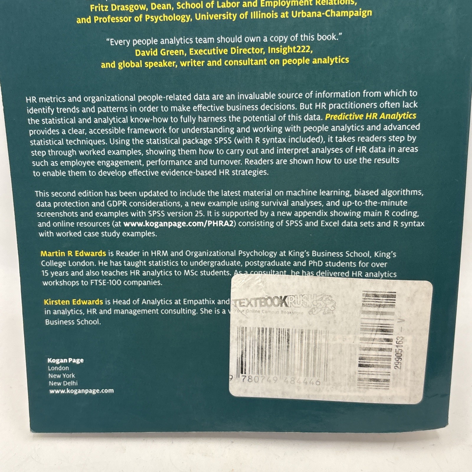 Predictive HR Analytics: Mastering The Metric Edwards, Kirsten Kogan Page 2nd ED
