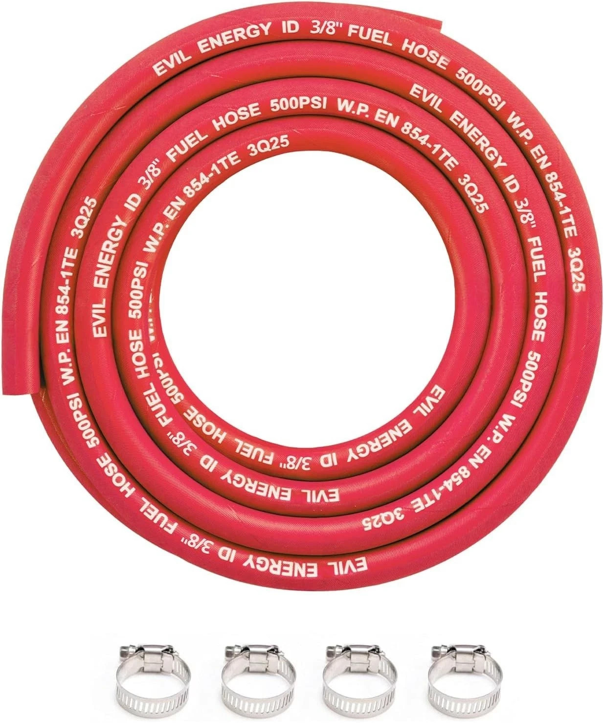3/8″ High Pressure Fuel Line Hose 15FT 500PSI E85 for Fuel Systems E