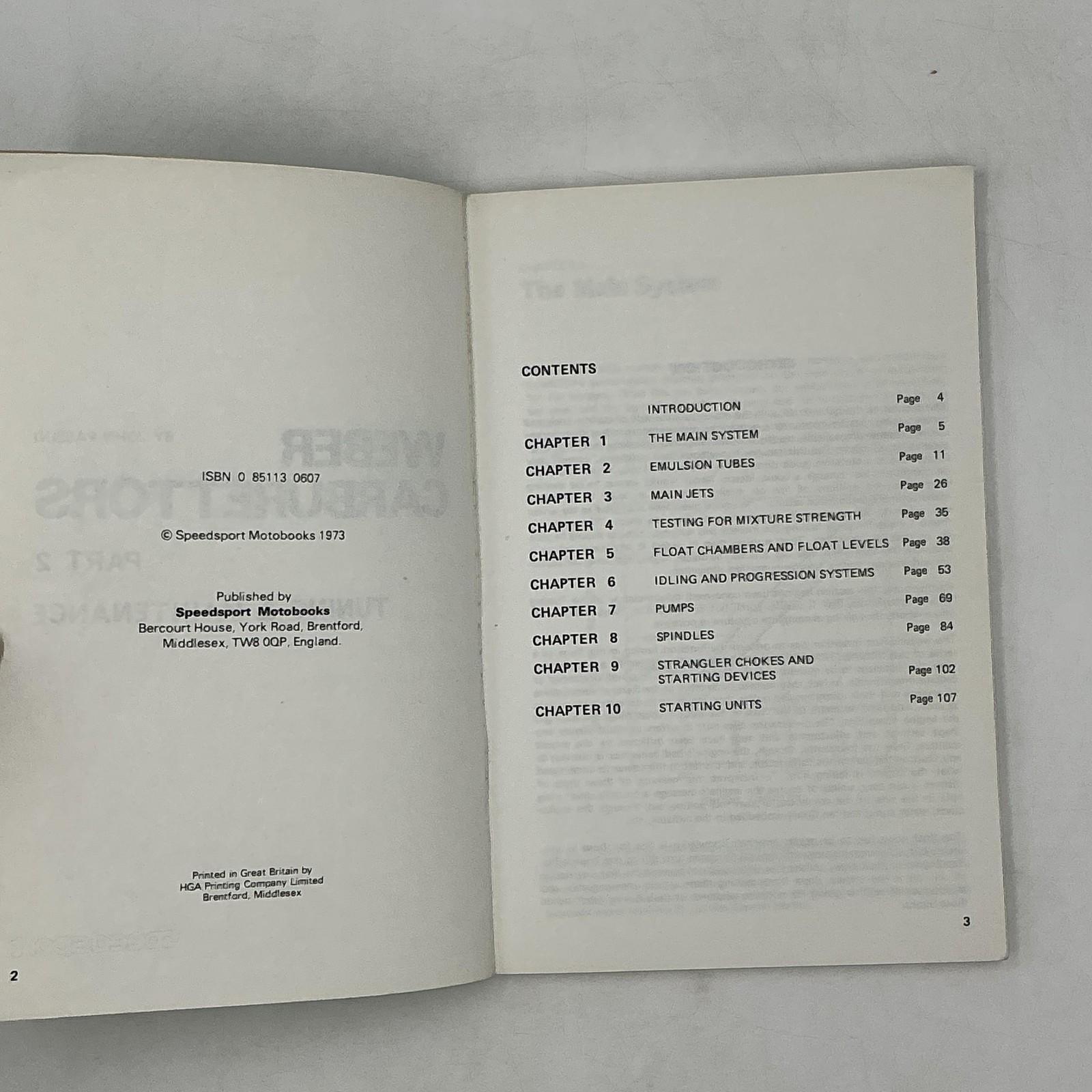 Vintage WEBER CARBURETTORS John Passini Paperback 1973 United Kingdom 2 Vols