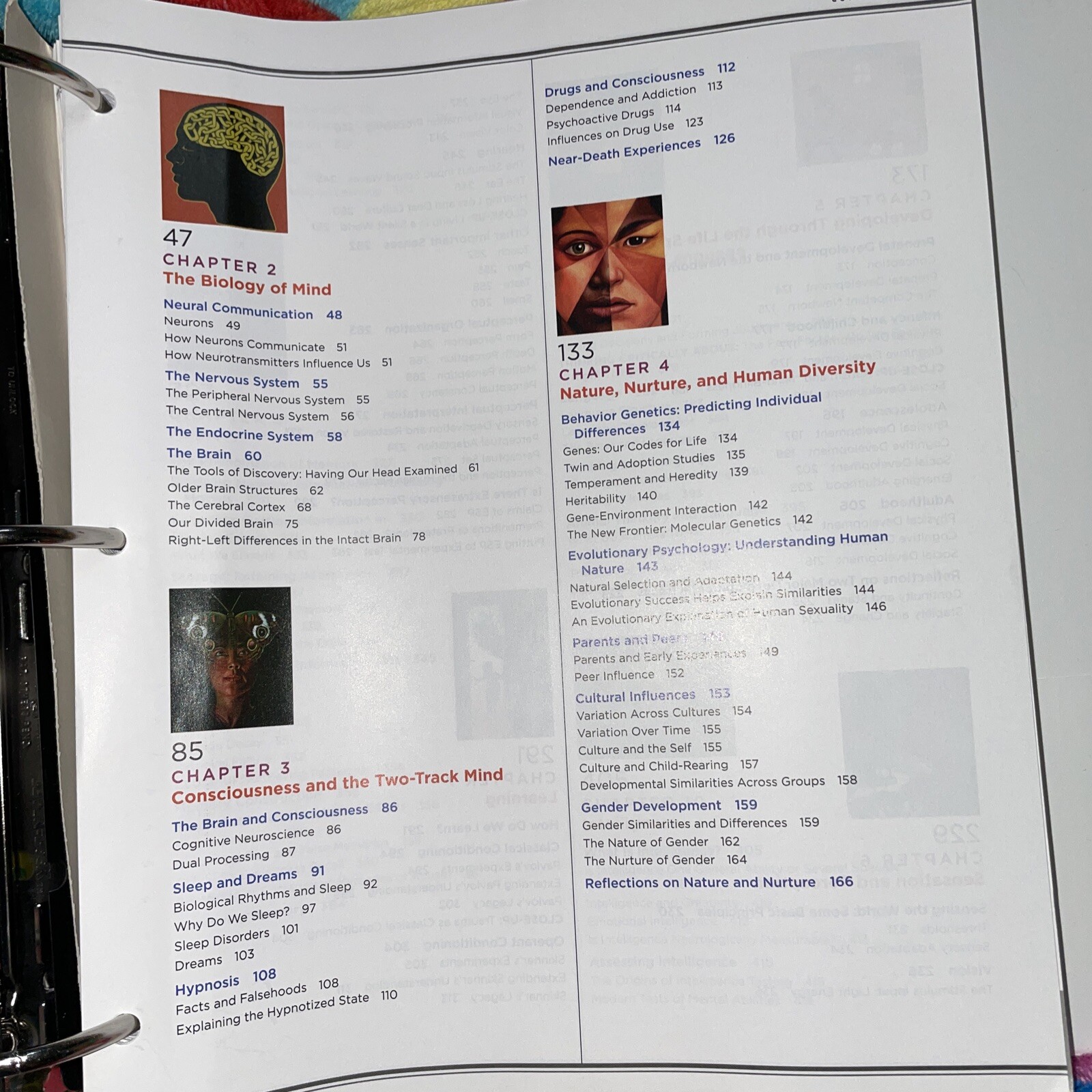 Psychology 9th Edition, by David G. Myers, Loose Leaf, Comes With A Binder