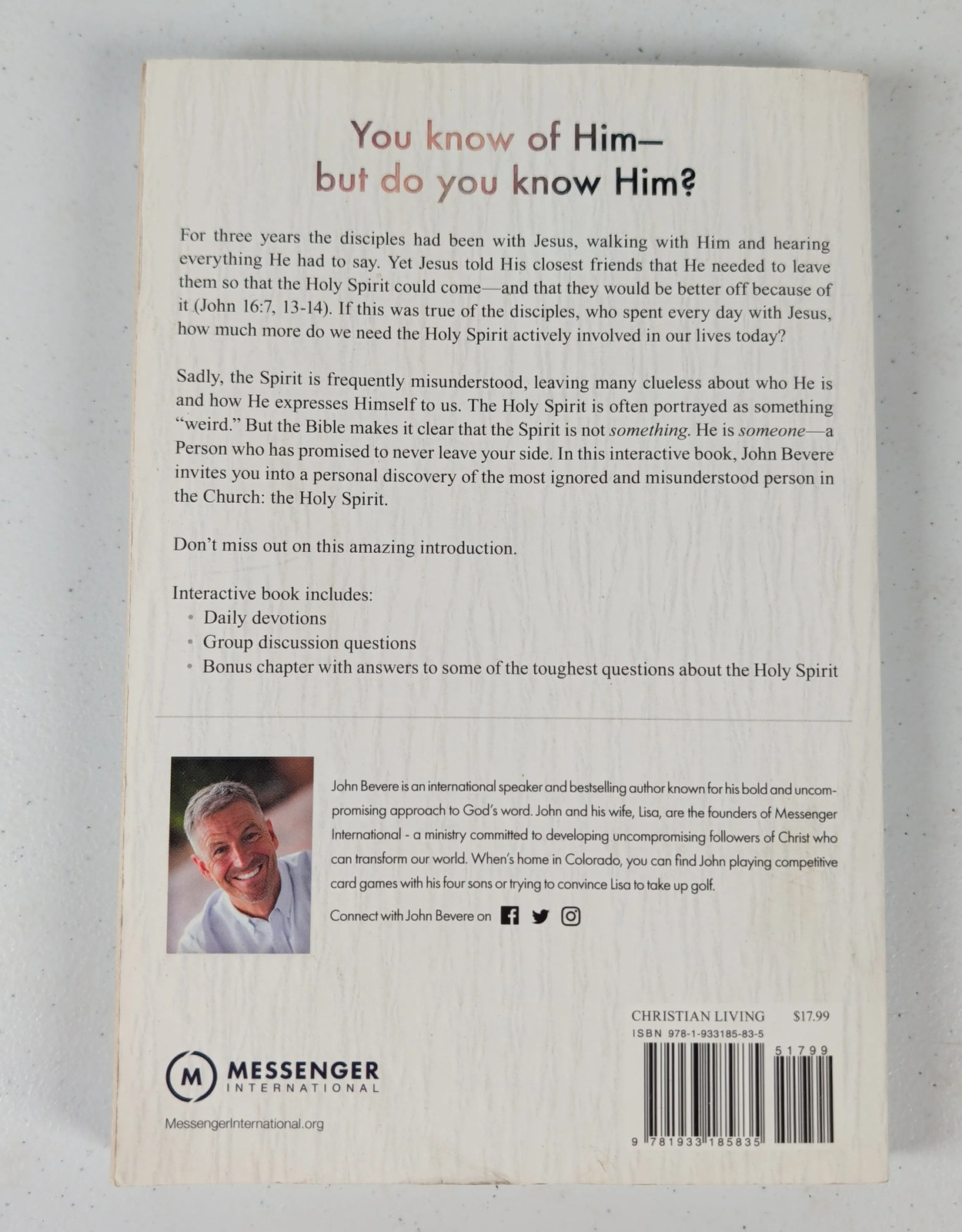The Holy Spirit: an Introduction Paperback John Bevere