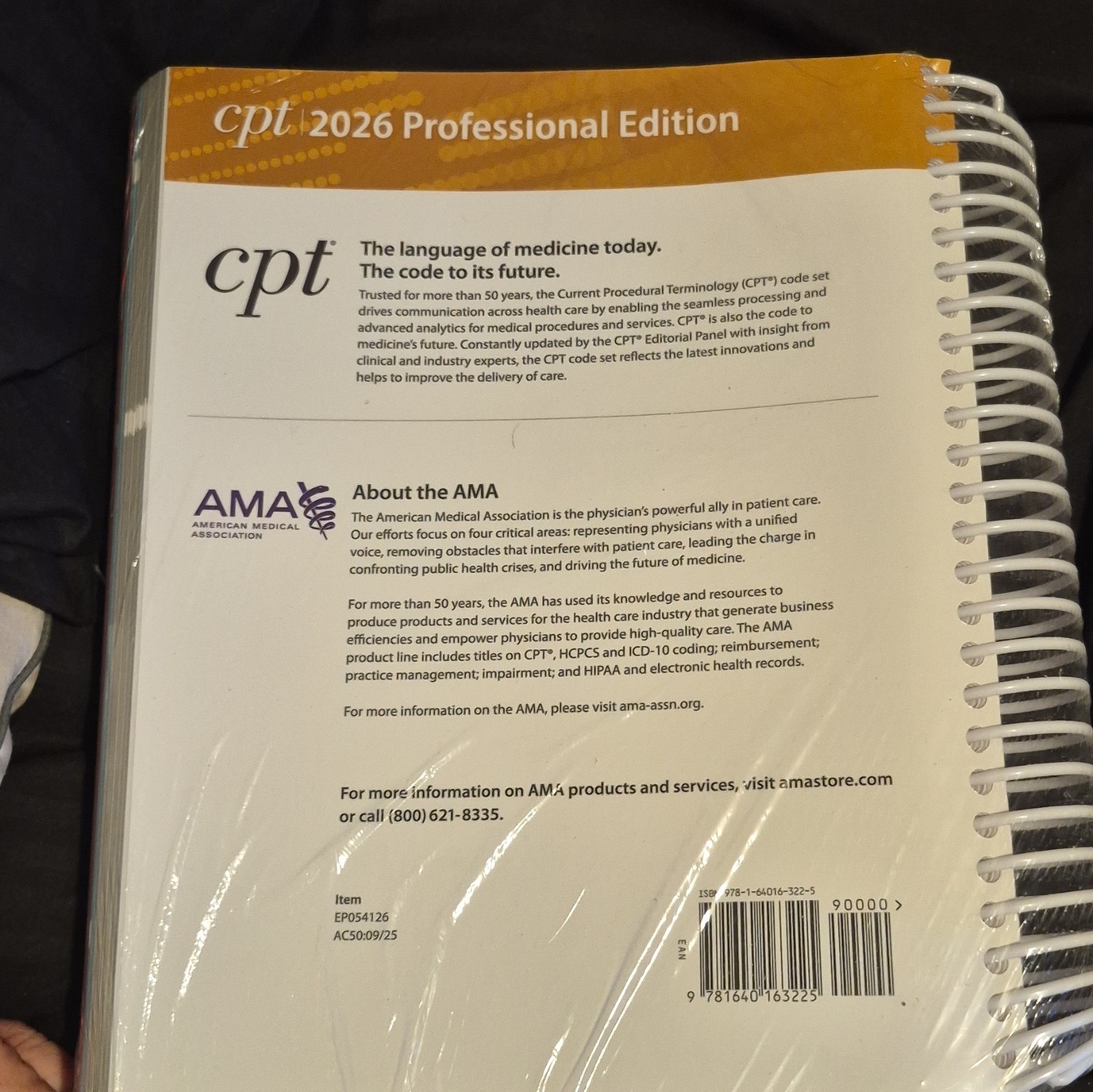 American Medical Association CPT 2026 Professional Edition Spiral