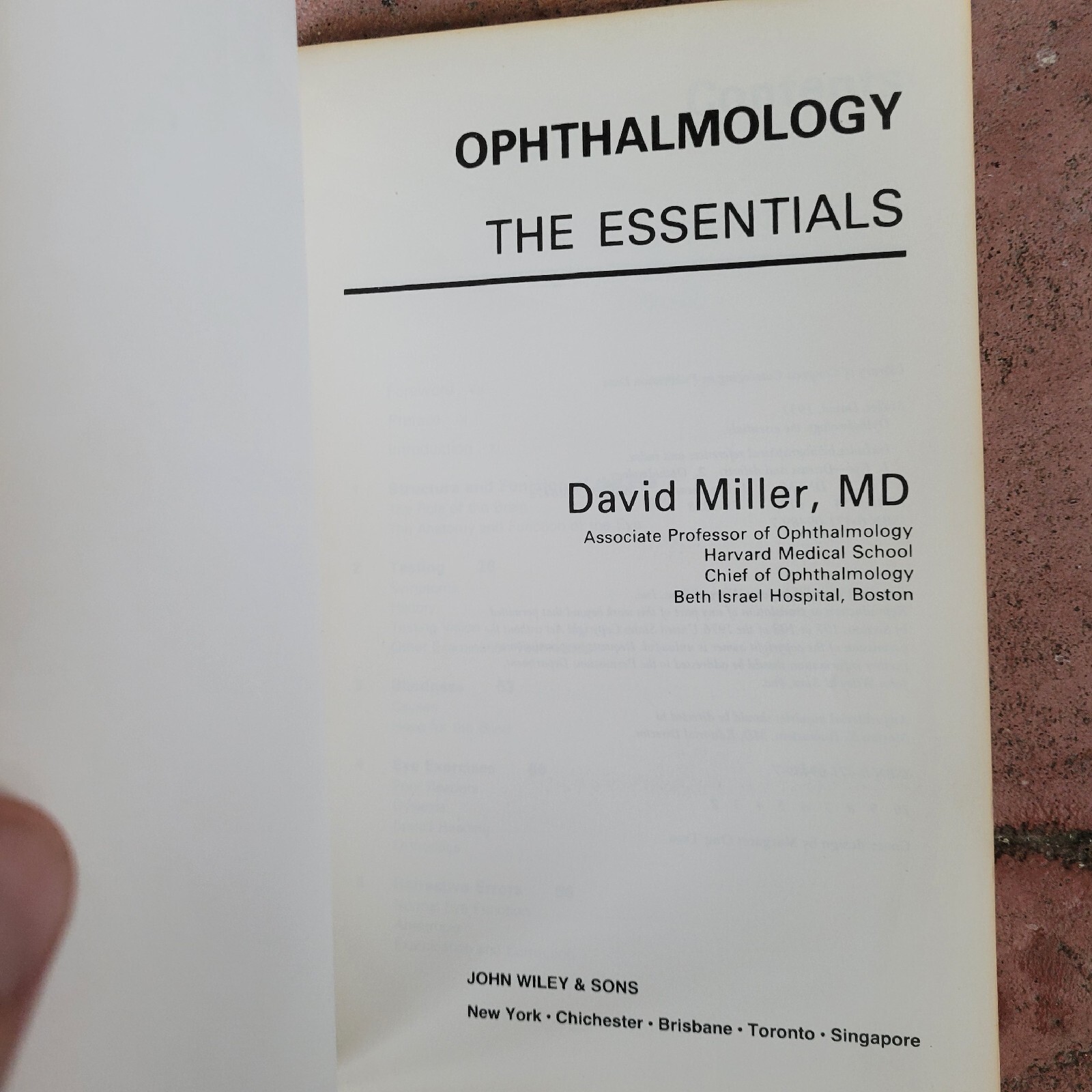 Ophthalmology The Essentials by David Miller, MD 1979 paperback like new