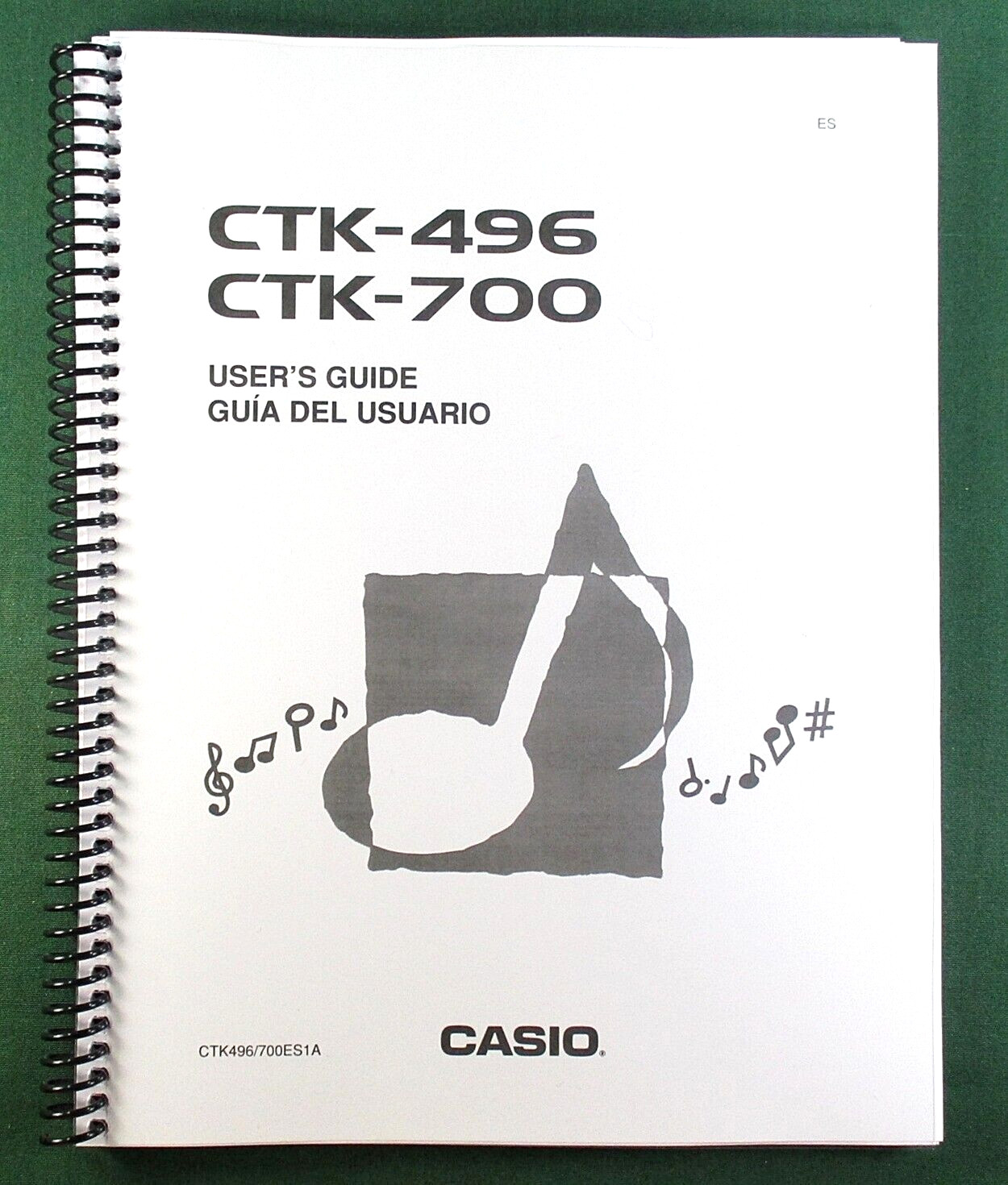 Casio CTK-700 Instruction Manual: 45 Pages Coil Bound & Clear Covers!