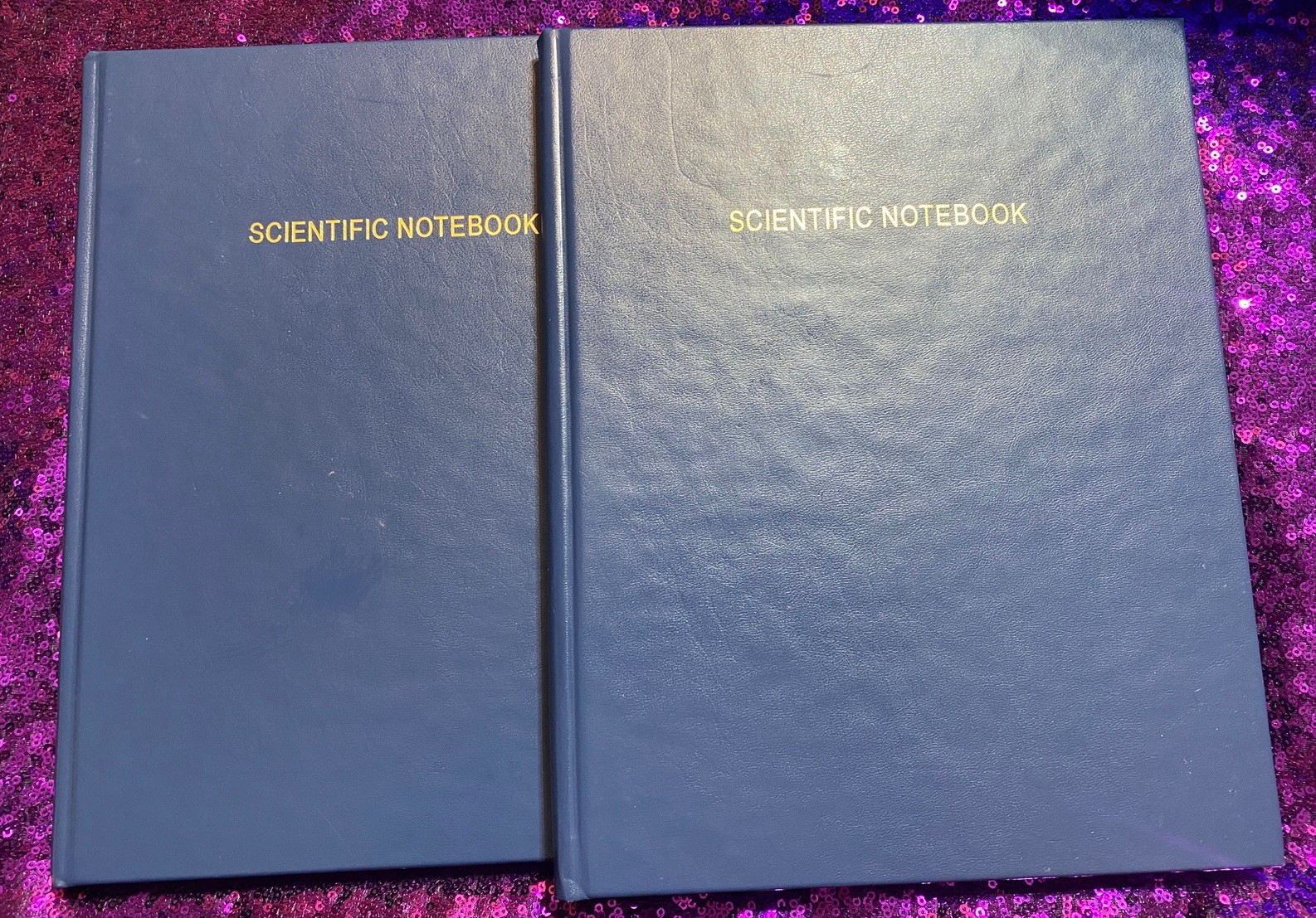 2x BookFactory Blue Scientific Notebook 84 Pages Each Hard Cover Blue Lab Notebo