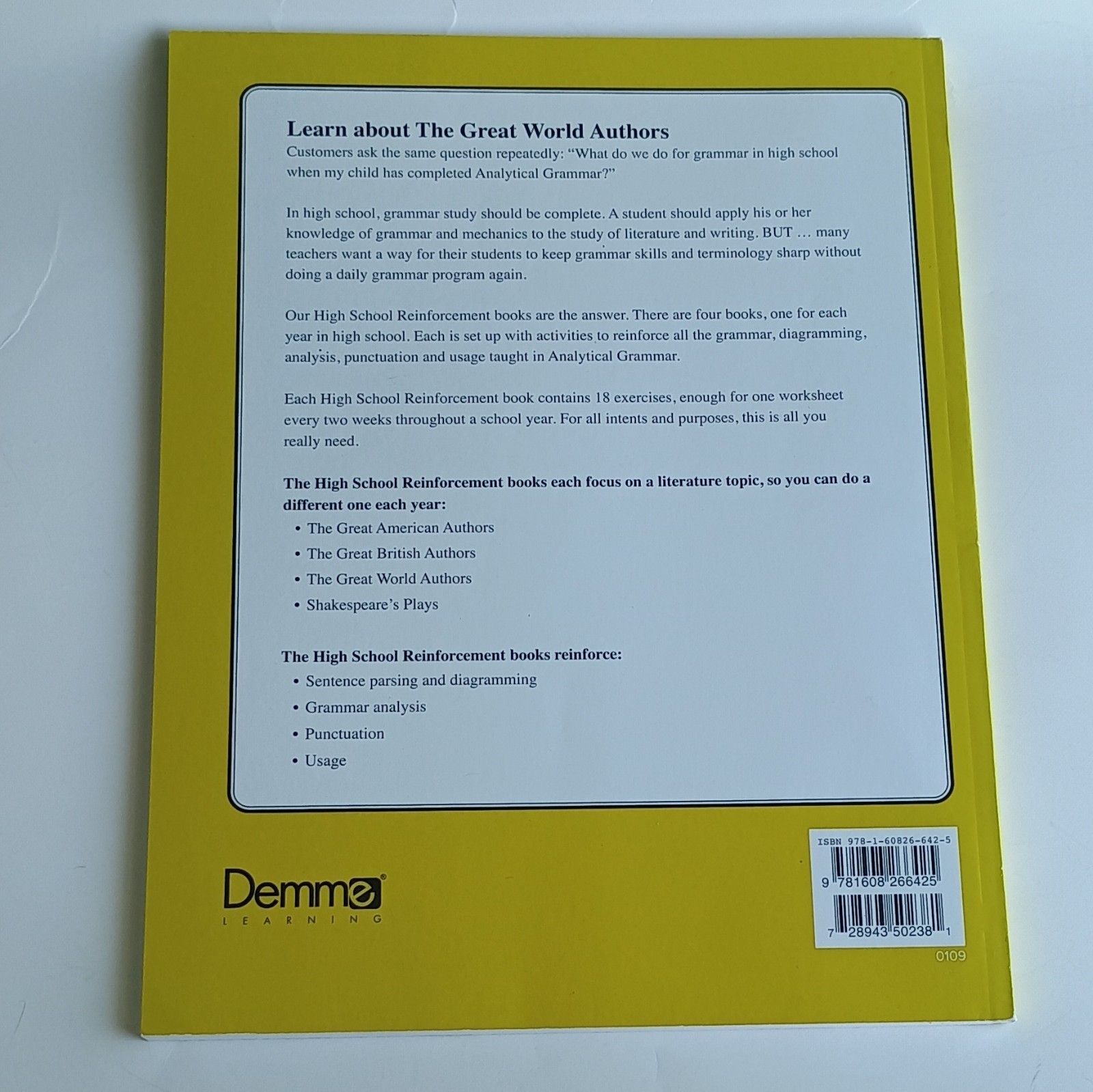 Analytical Grammar High School Reinforcement: Great World Authors PB (2009)