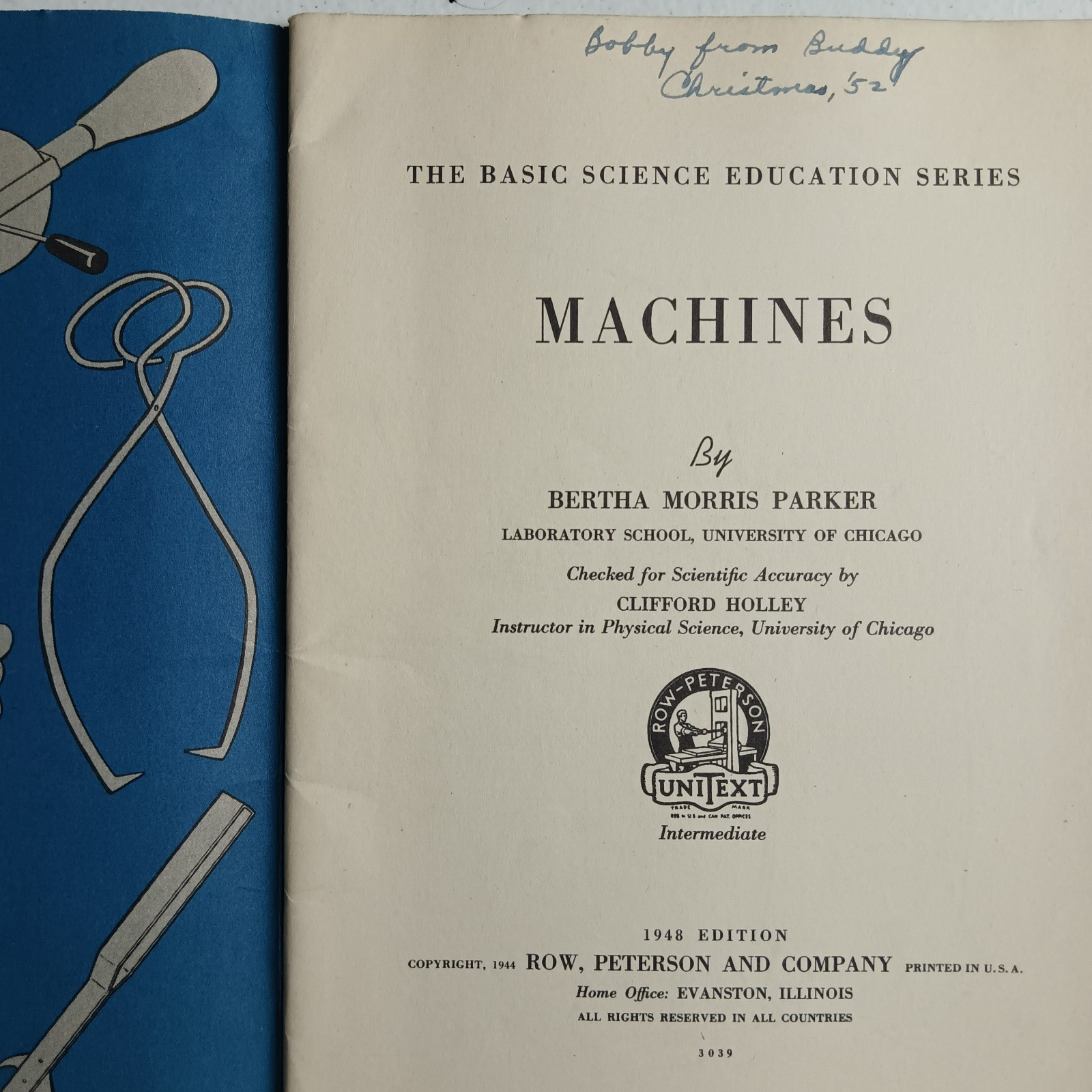 Basic Science Education Series 1948 Edition Machines Book Bertha Morris Parker