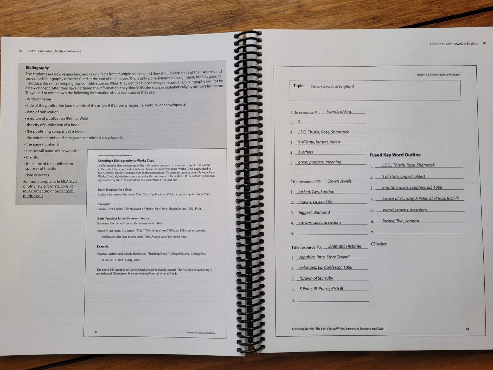 Following Narnia Volume 1 Teacher Manual (IEW) Spiral Bound