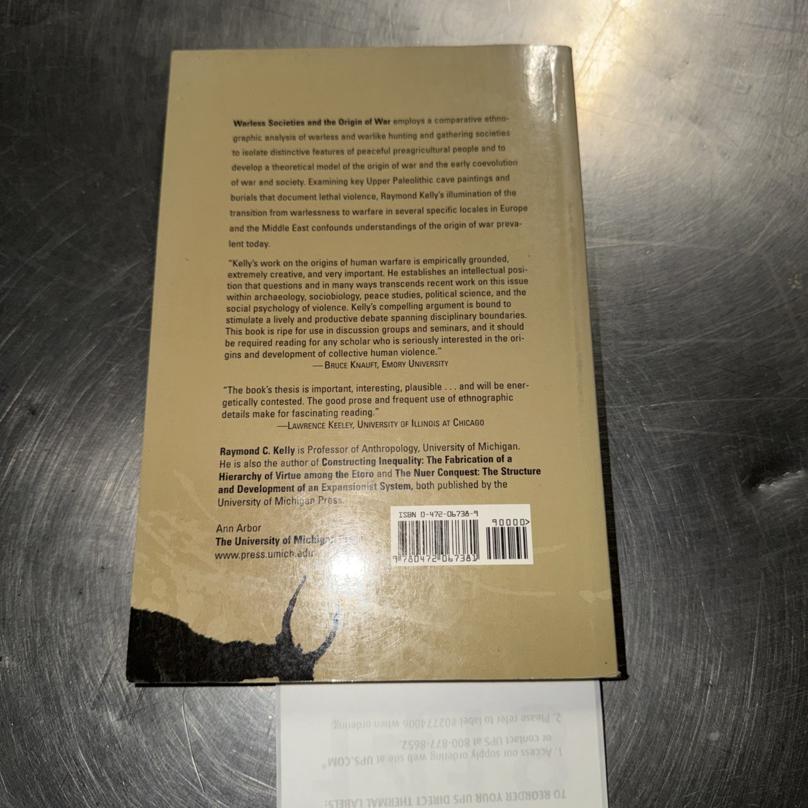 Warless Societies and the Origin of War Paperback
