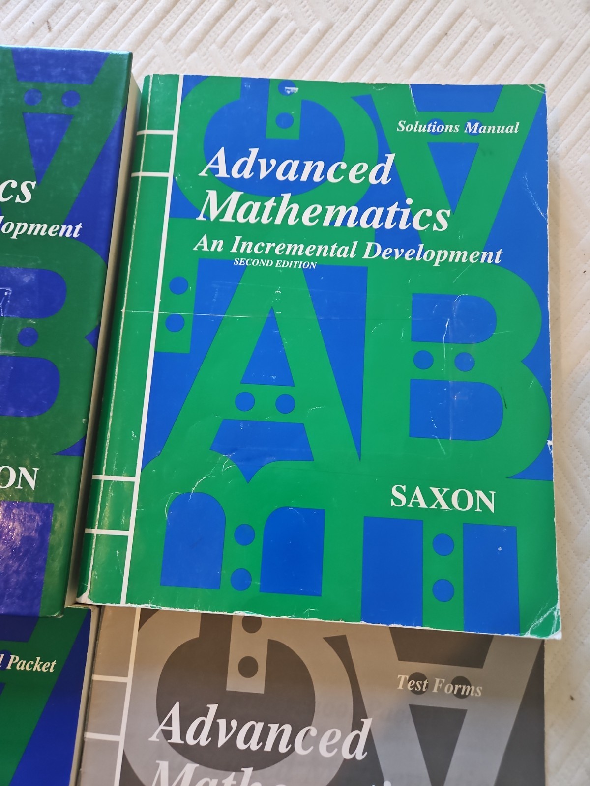 Saxon Advanced Mathematics Second Edition 4 Book Full Set W/Lesson & Test Cd