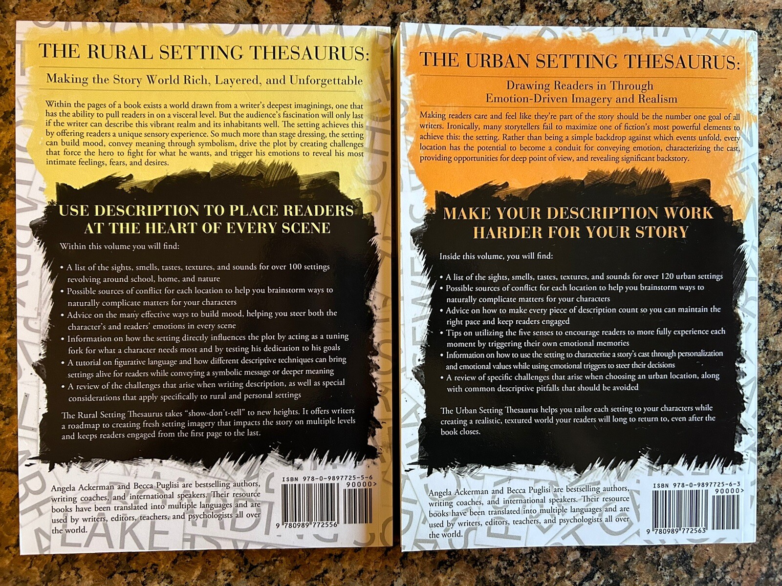 2 New Trade Paperbacks The Rural & Urban Setting Thesaurus Ackerman & Puglisi
