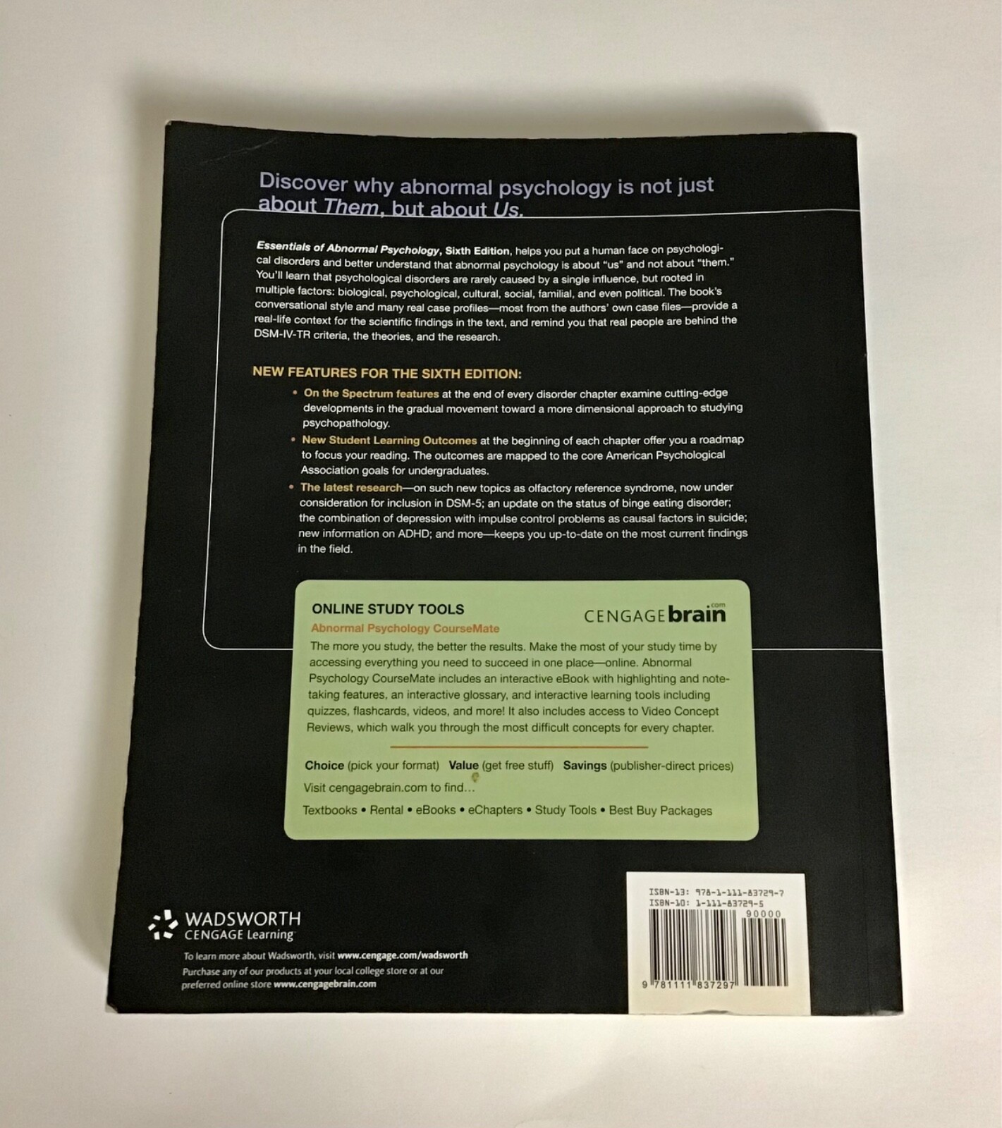 Essentials of Abnormal Psychology by Durand, V. Mark, Barlow, David H.