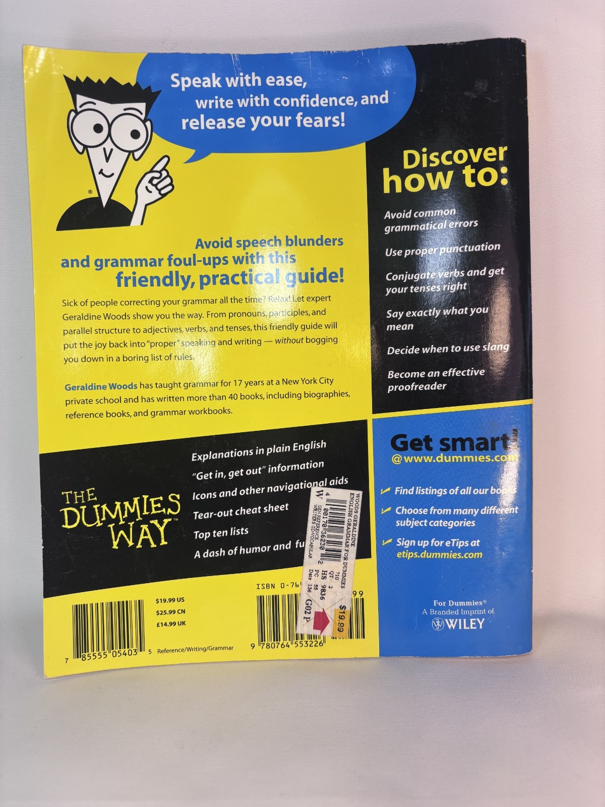 English Grammar for Dummies by Geraldine Woods (2001, Trade Paperback)