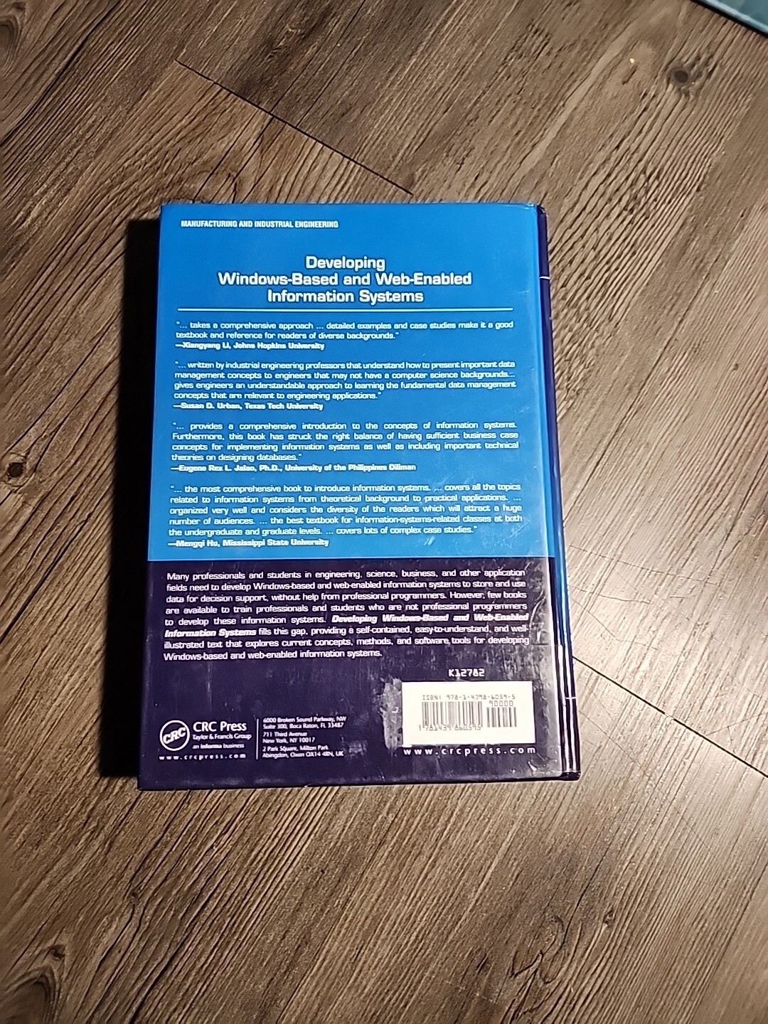 Developing Windows-Based and Web-Enabled Information Systems by Teresa Wu and…