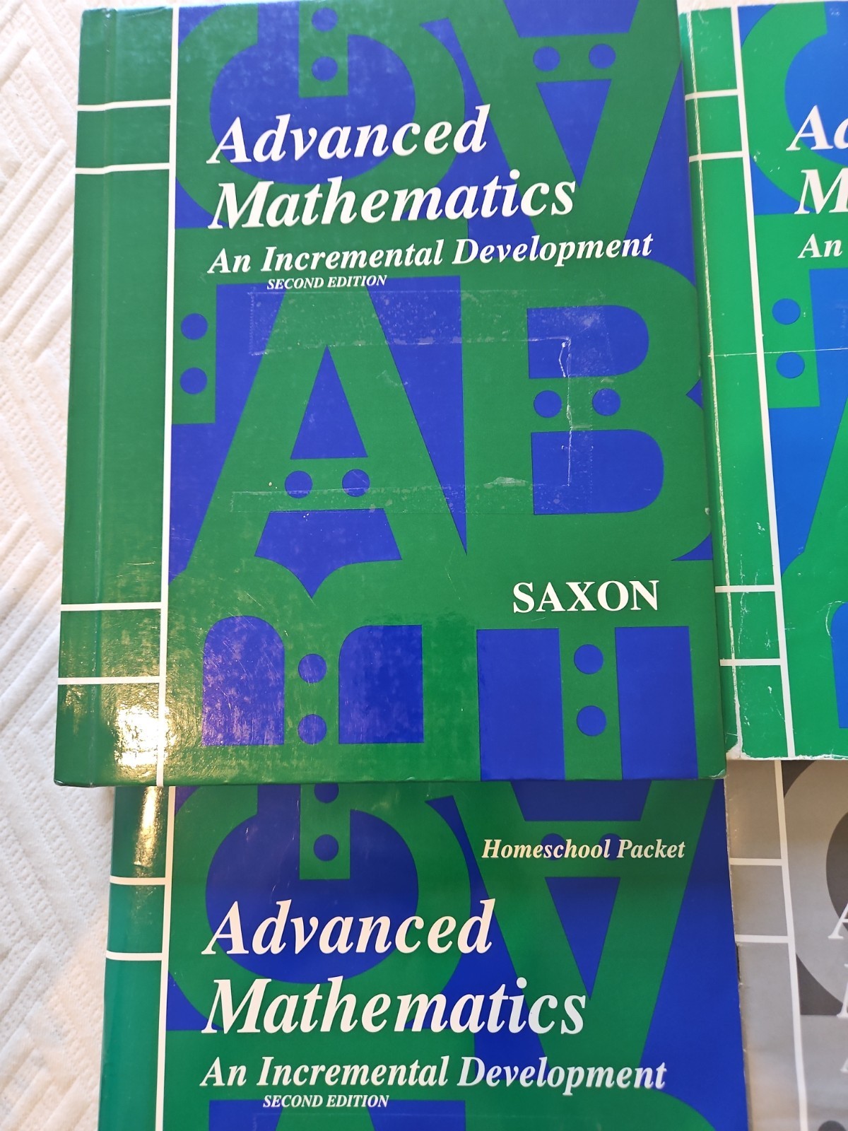 Saxon Advanced Mathematics Second Edition 4 Book Full Set W/Lesson & Test Cd