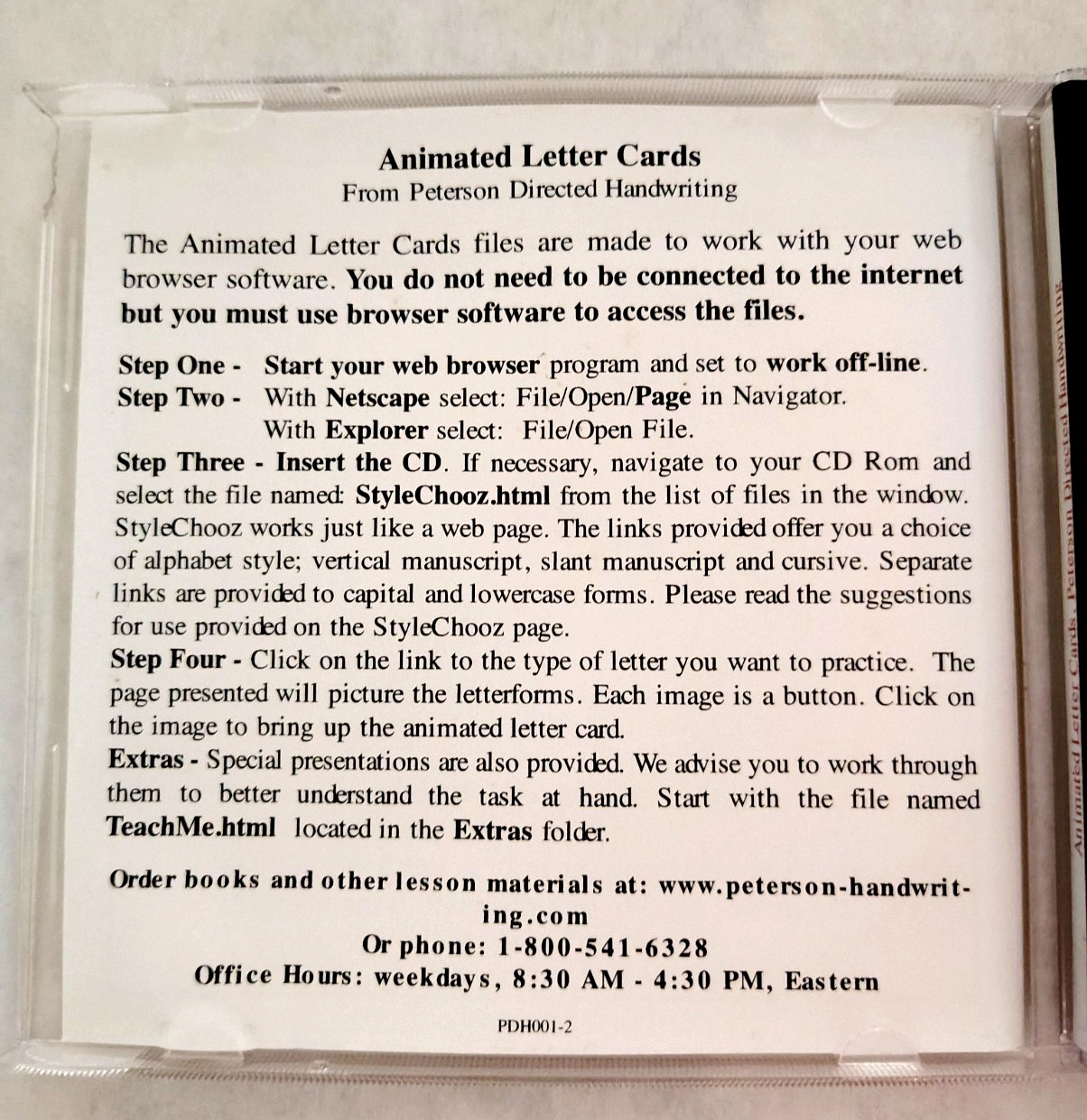 Peterson We Write to Read Gr 3 Cursive Writing Program Set + Animated CD