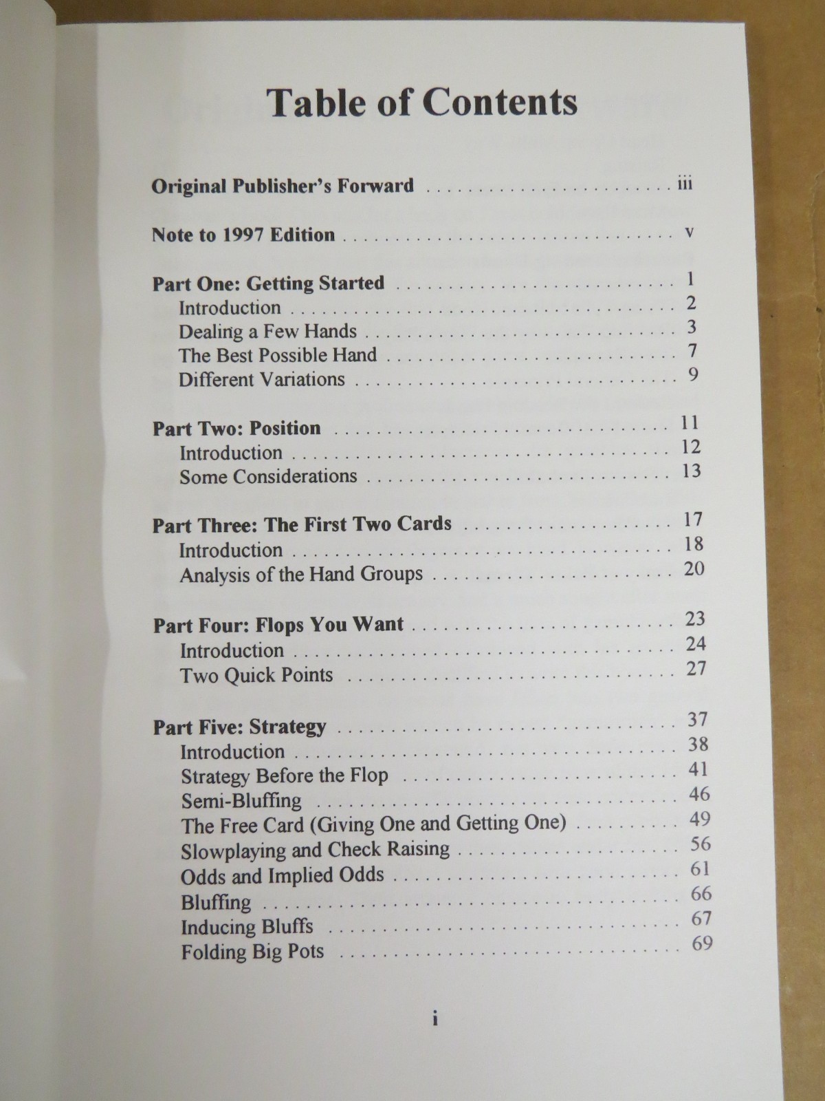 Hold’em Poker – Paperback By Sklansky, David – 2000 PB Gambling Game Skill