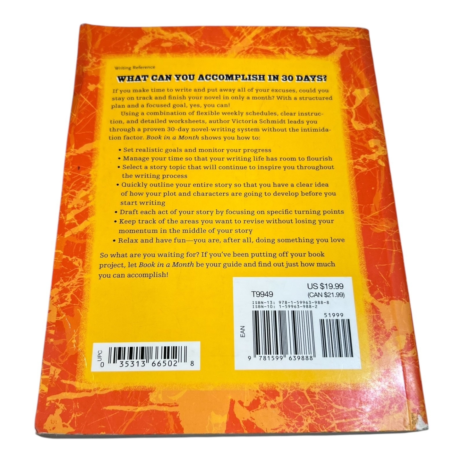 Book in a Month by Victoria Lynn Schmidt PhD | Novel Writing Guide