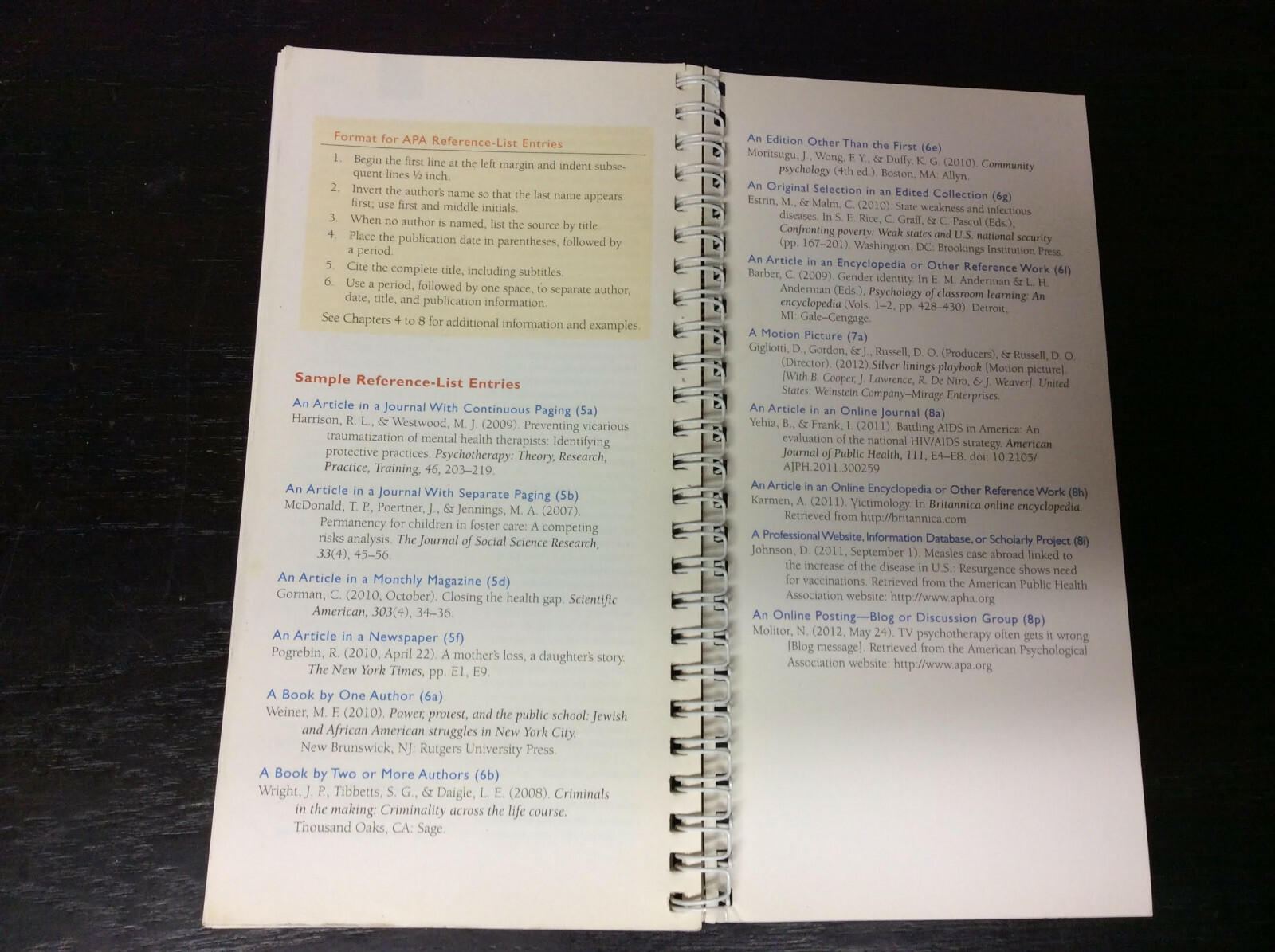 Pocket Guide to APA Style Perrin, Robert (Spiral-bound 2015) VG