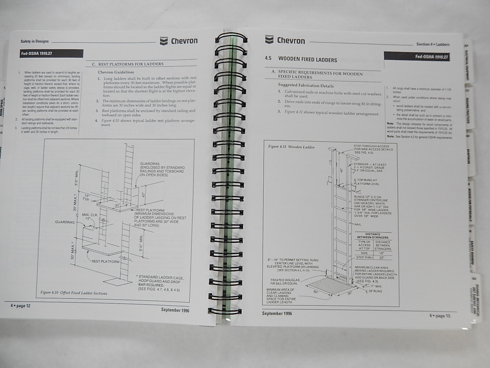 Chevron, Safety in Designs, 1996, Workplace Safety Manual, Ringbound