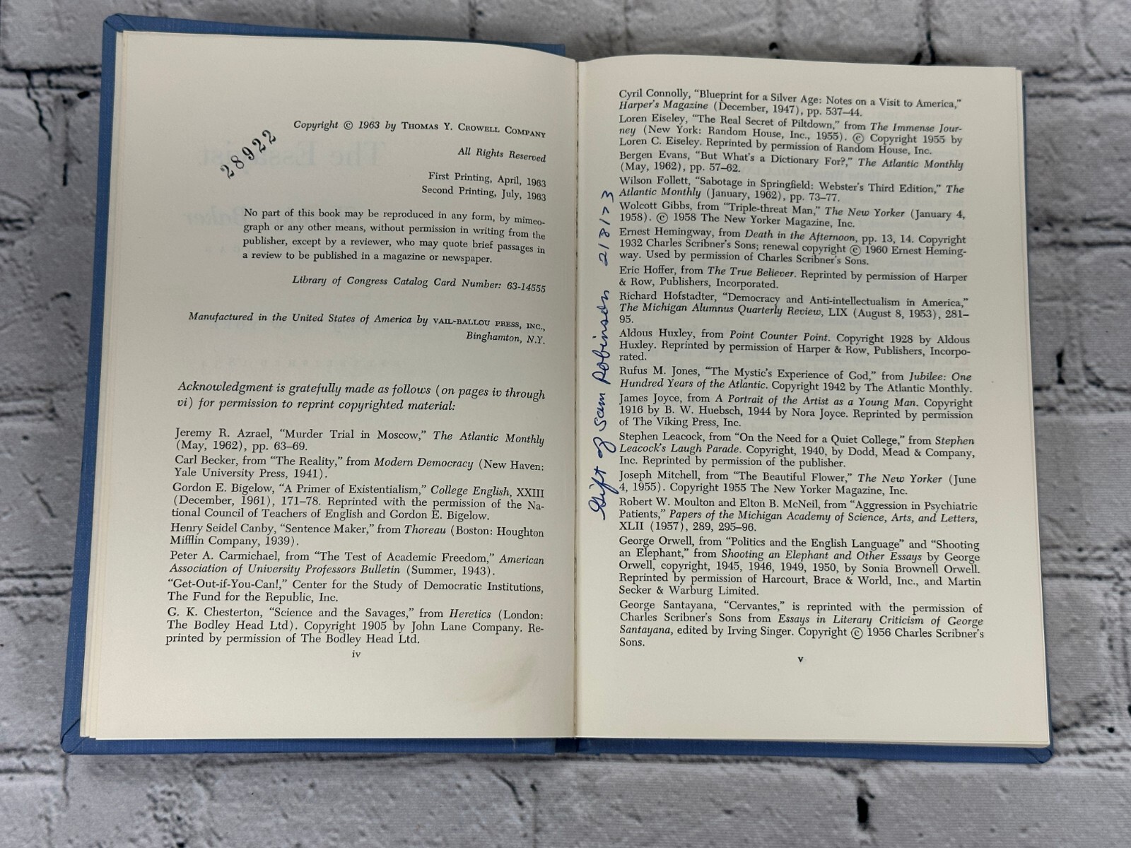 The Essayist by Sheridan Baker [1963 · Second Printing]