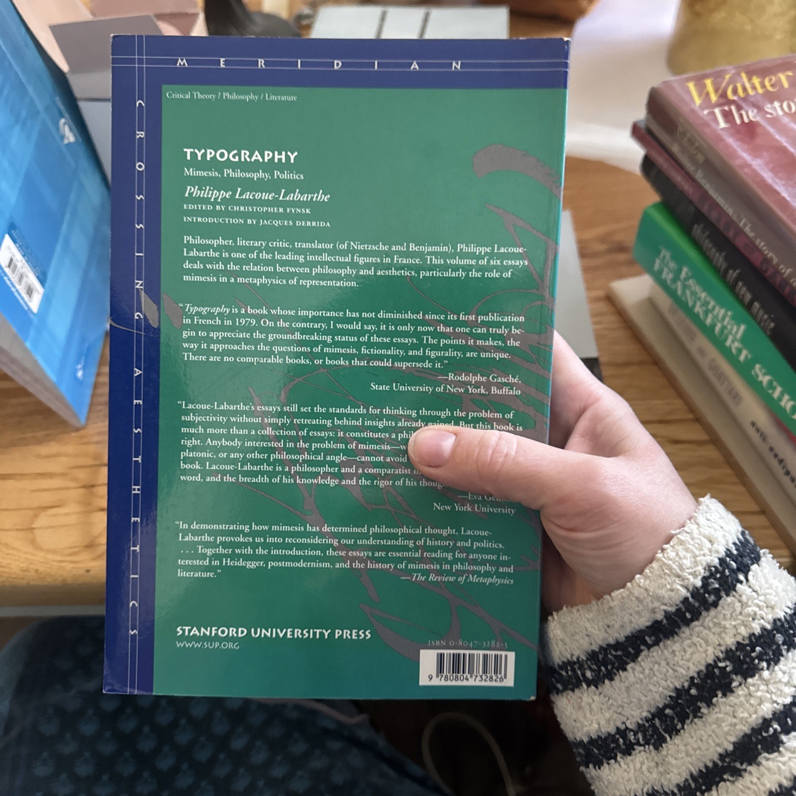 Typography: Mimesis, Philosophy, Politics by Philippe Lacoue-Labarthe