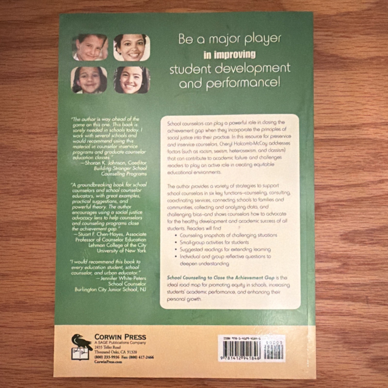 Corwin Press School Counseling to Close Achievement Gap by Holcomb-McCoy