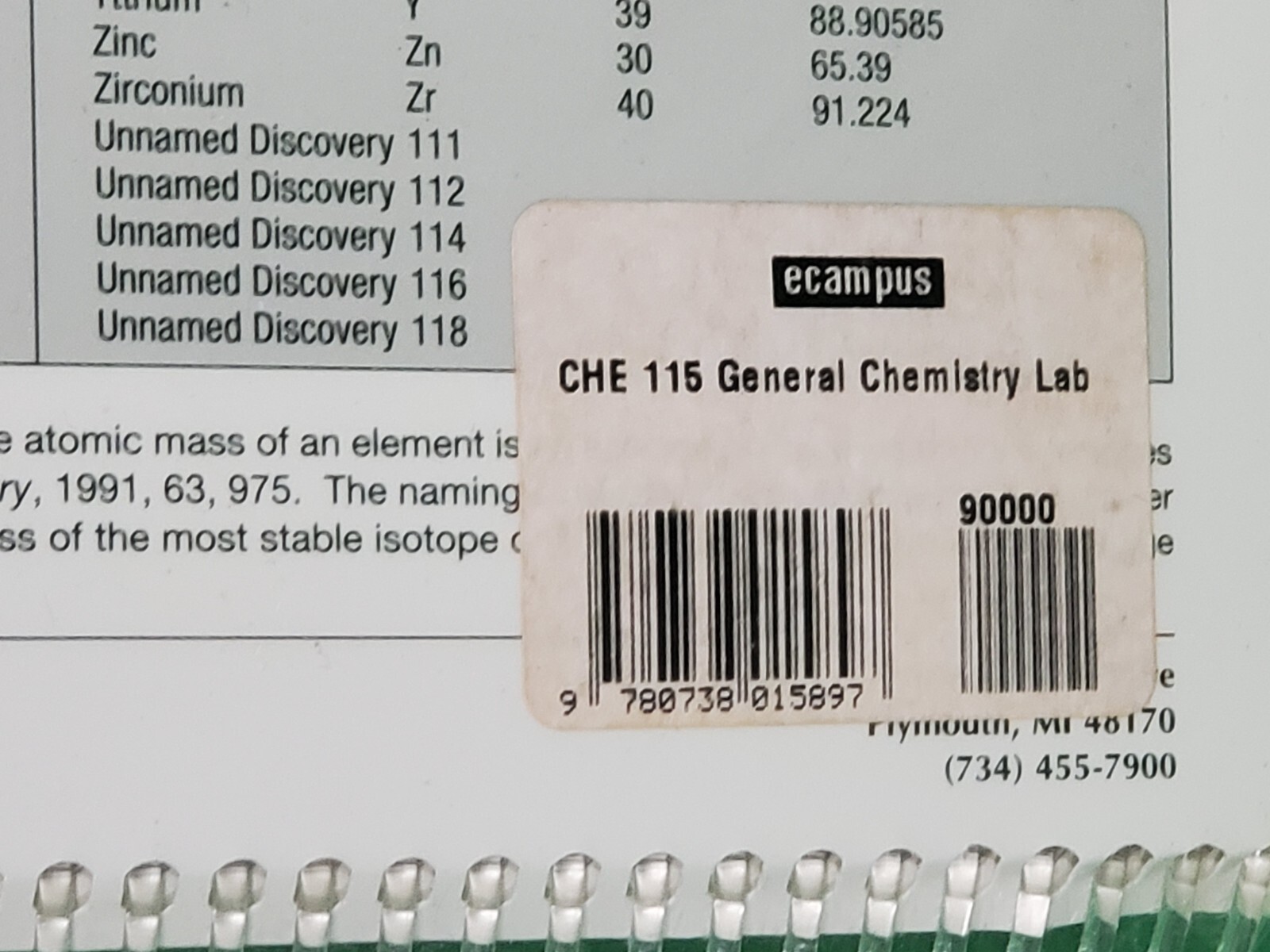 GENERAL CHEMISTRY Laboratory Manual University Kentucky 2005-2006 Hayden Mcneil