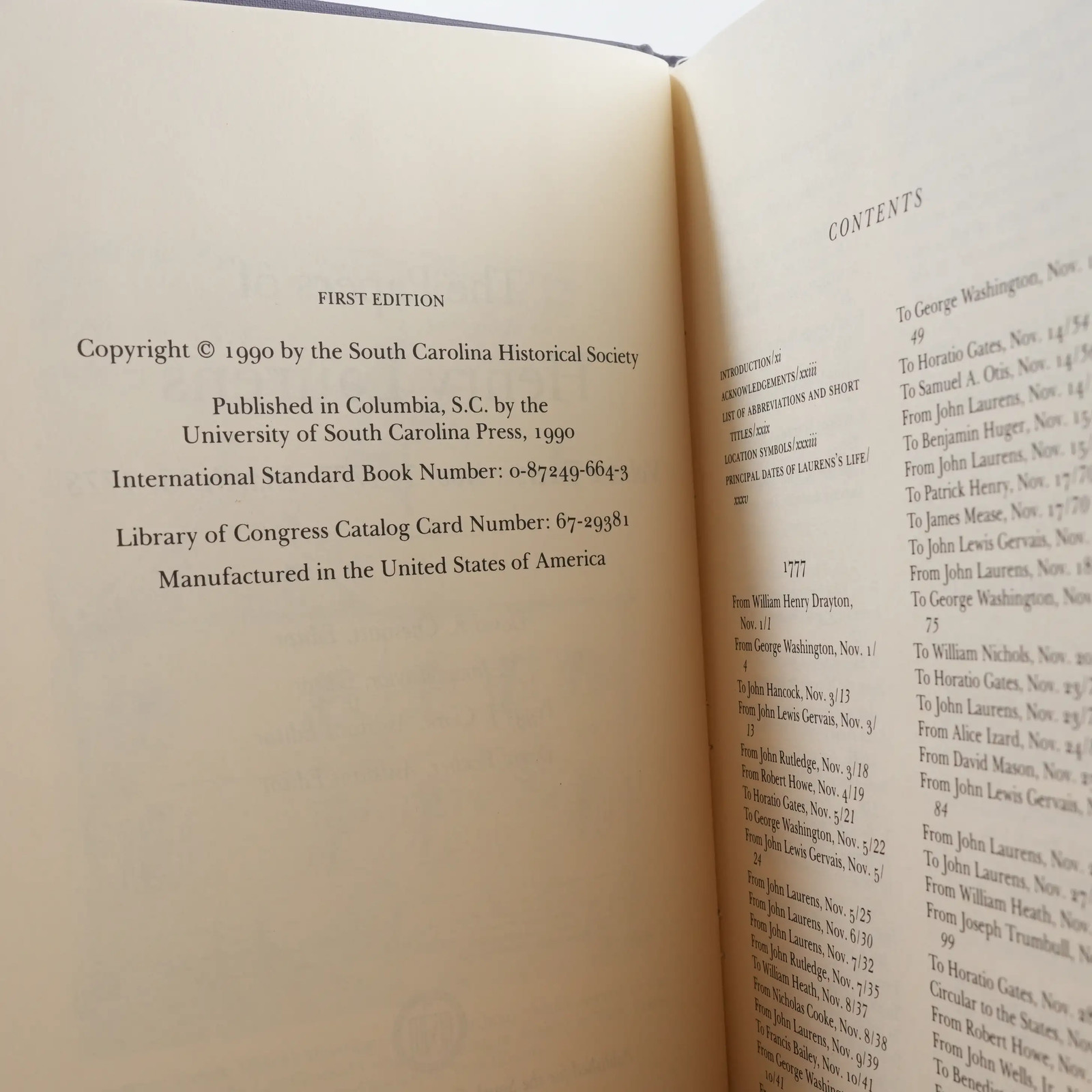SIGNED The Papers of Henry Laurens Volume 12 1777-1778 edited by C James Taylor