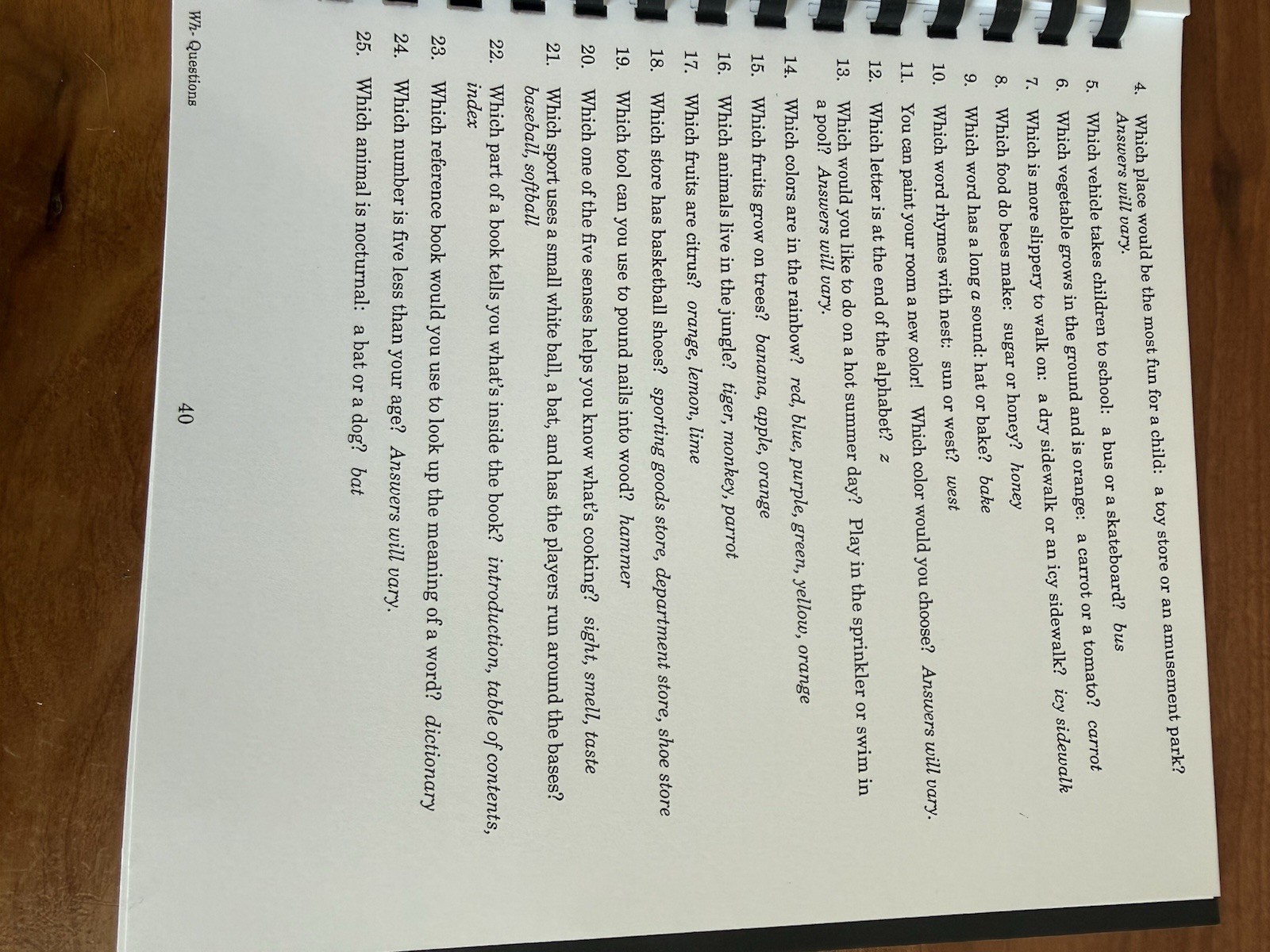 Linguisystems MEER Game Questions 1 & 2 Questions for Expressive Reasoning