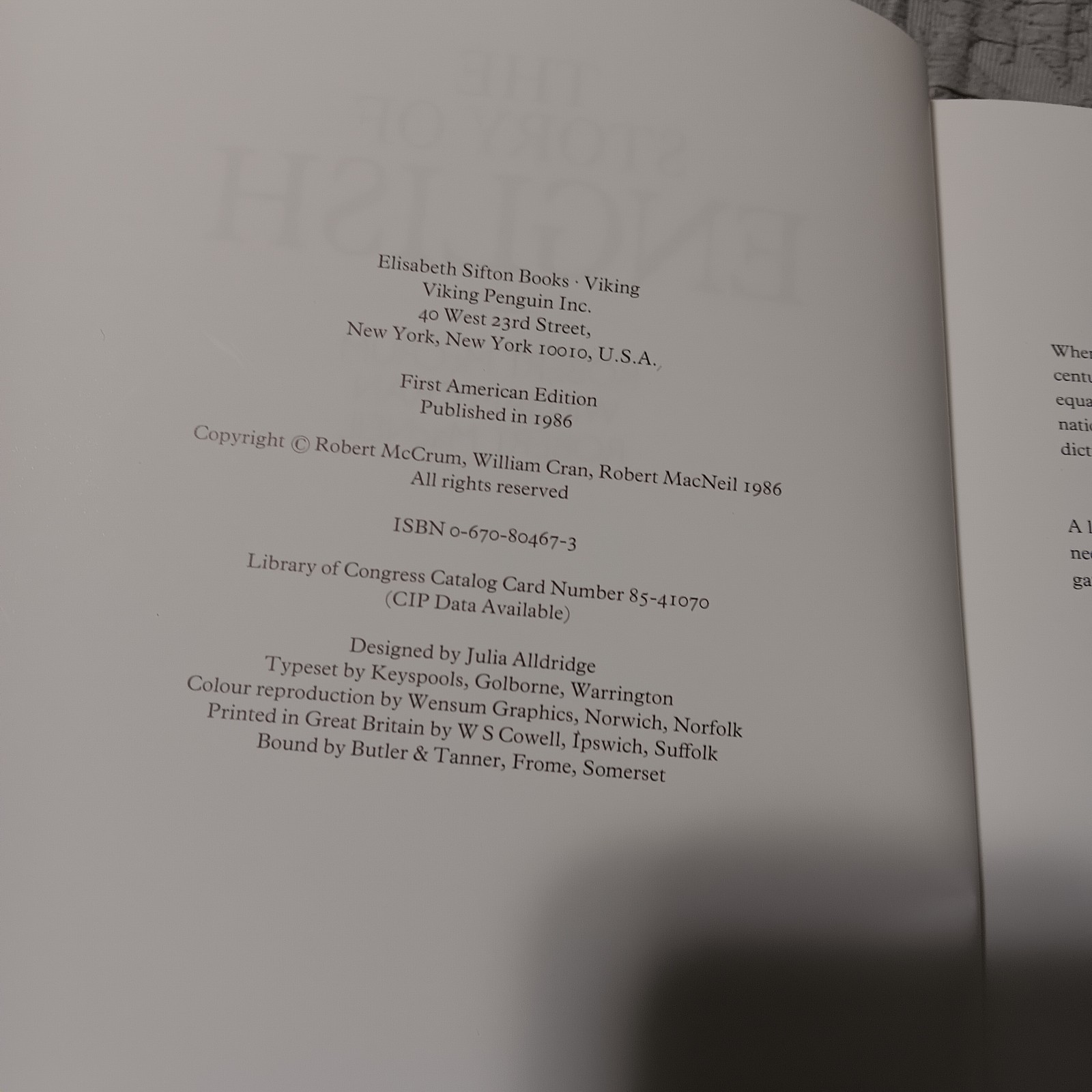 Story of English by William Cran, Robert MacNeil and Robert McCrum (1986,…