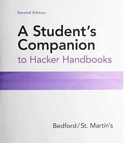 A Student’s Companion to – Paperback, by Bedford/St.Martin’s – Very Good j
