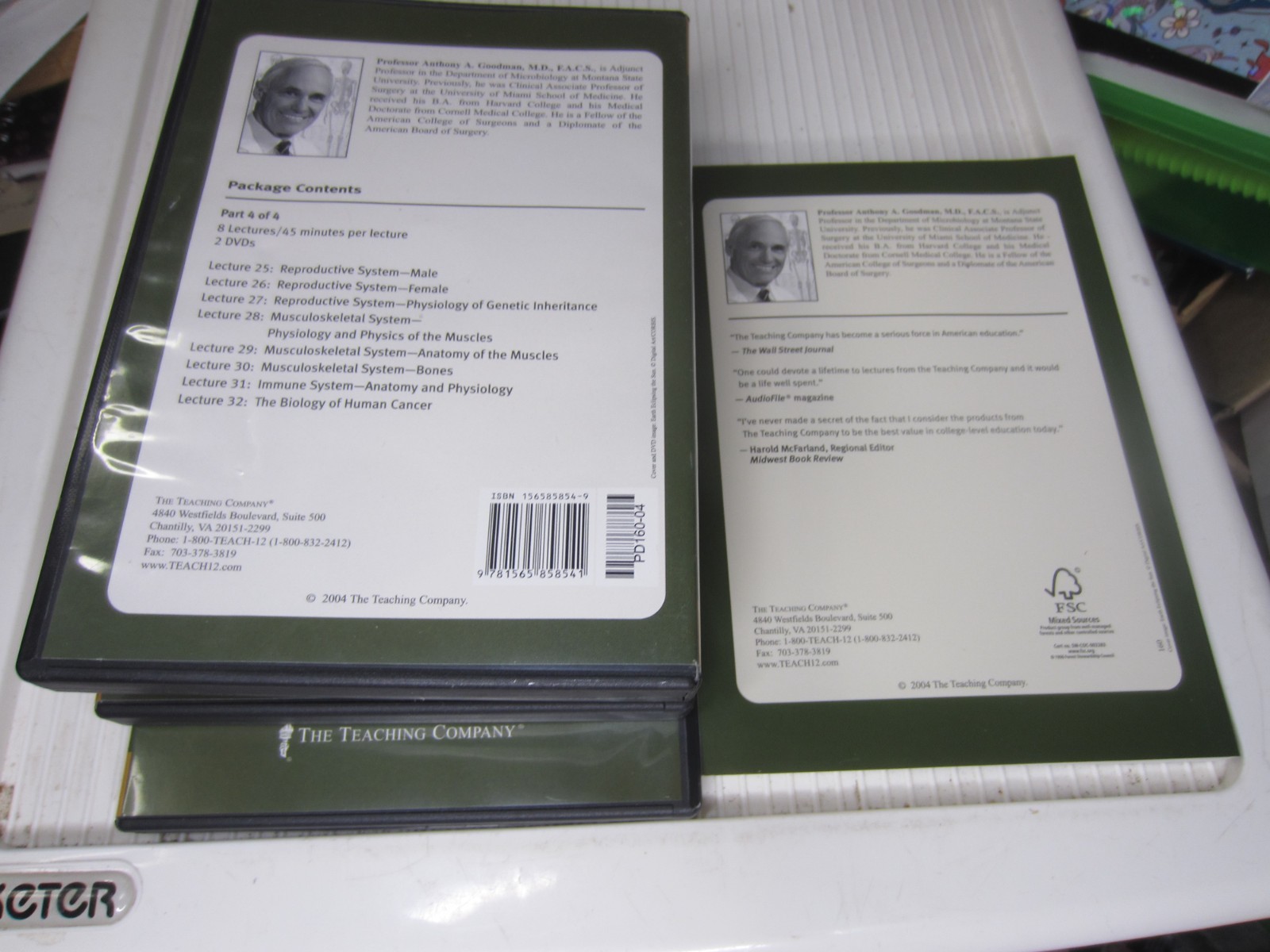Great Courses: Understanding The Human Body – Parts 1-4 8 DVDs and Guidebook