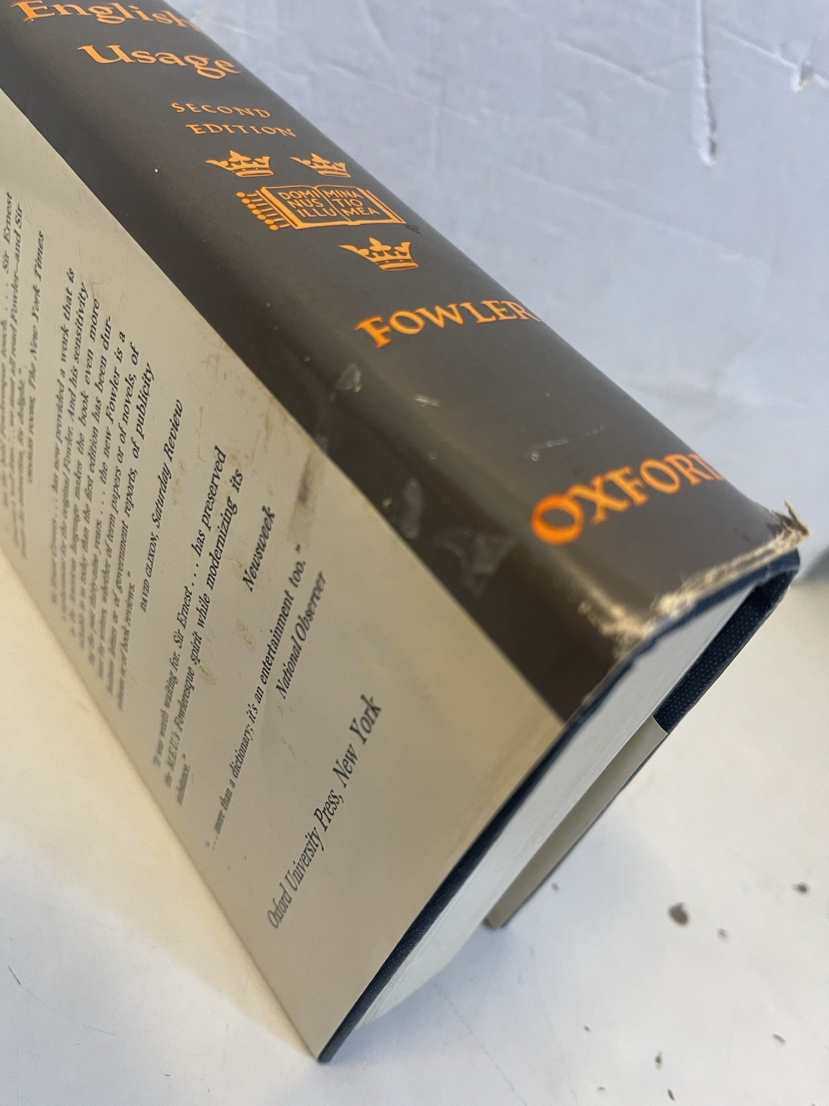 Dictionary of Modern English Usage by H. W. Fowler (1987, Hardcover Dust Jacket)
