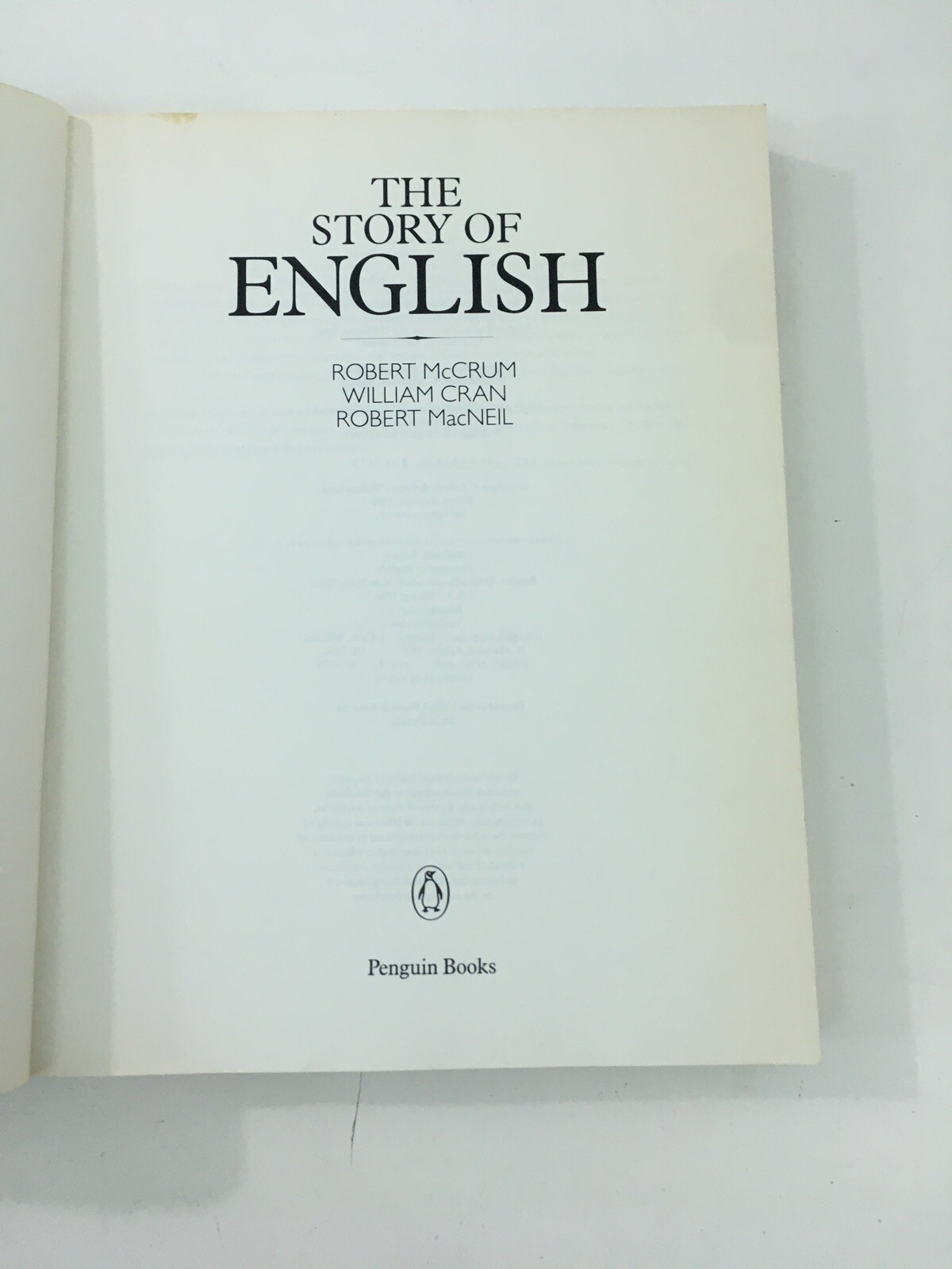 The Story of English – William Cran, Robert McCrum, Robert MacNeil (1987, PB)