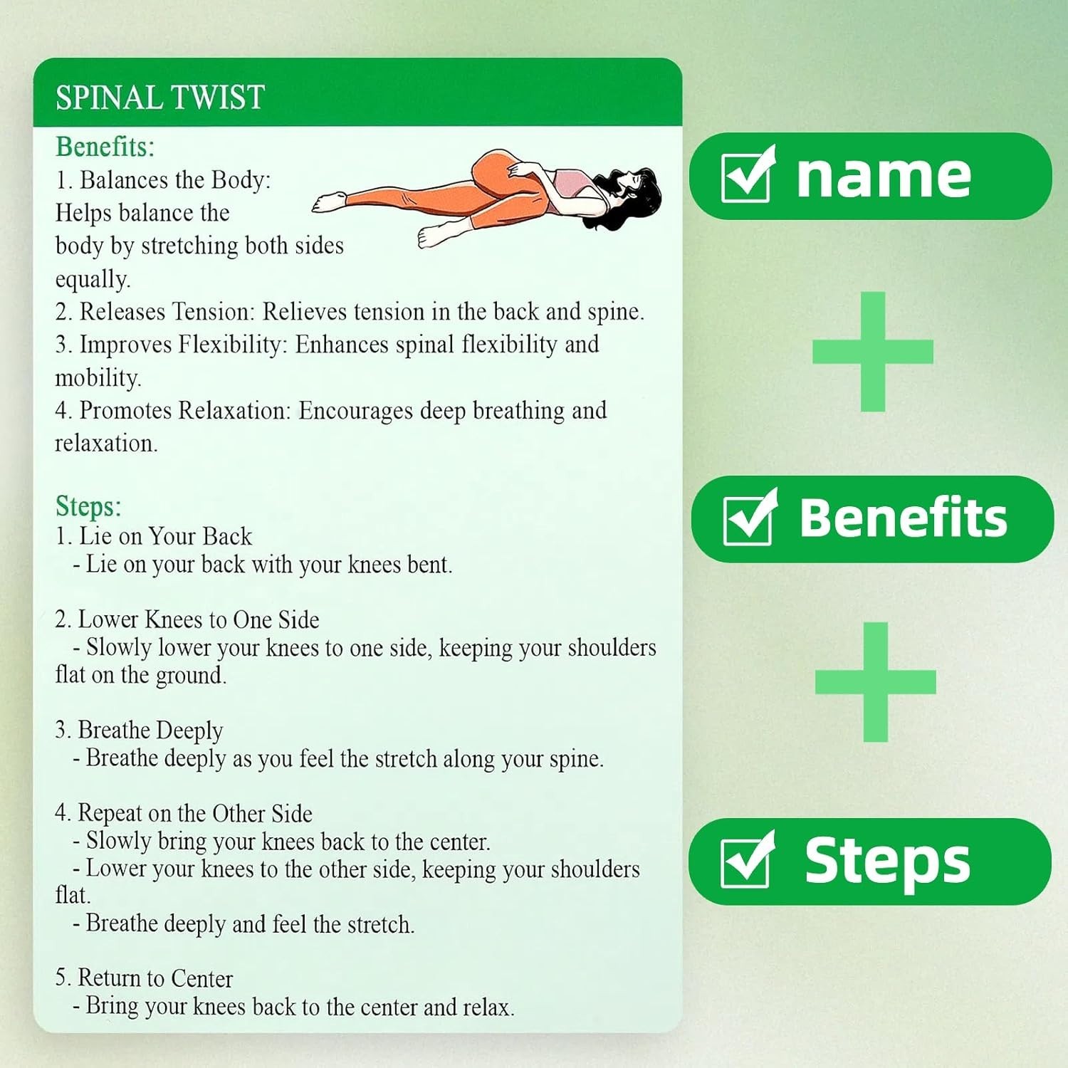 GiftNest Somatic Therapy Exercise Cards – 43 Quick Exercises for Stress Relief
