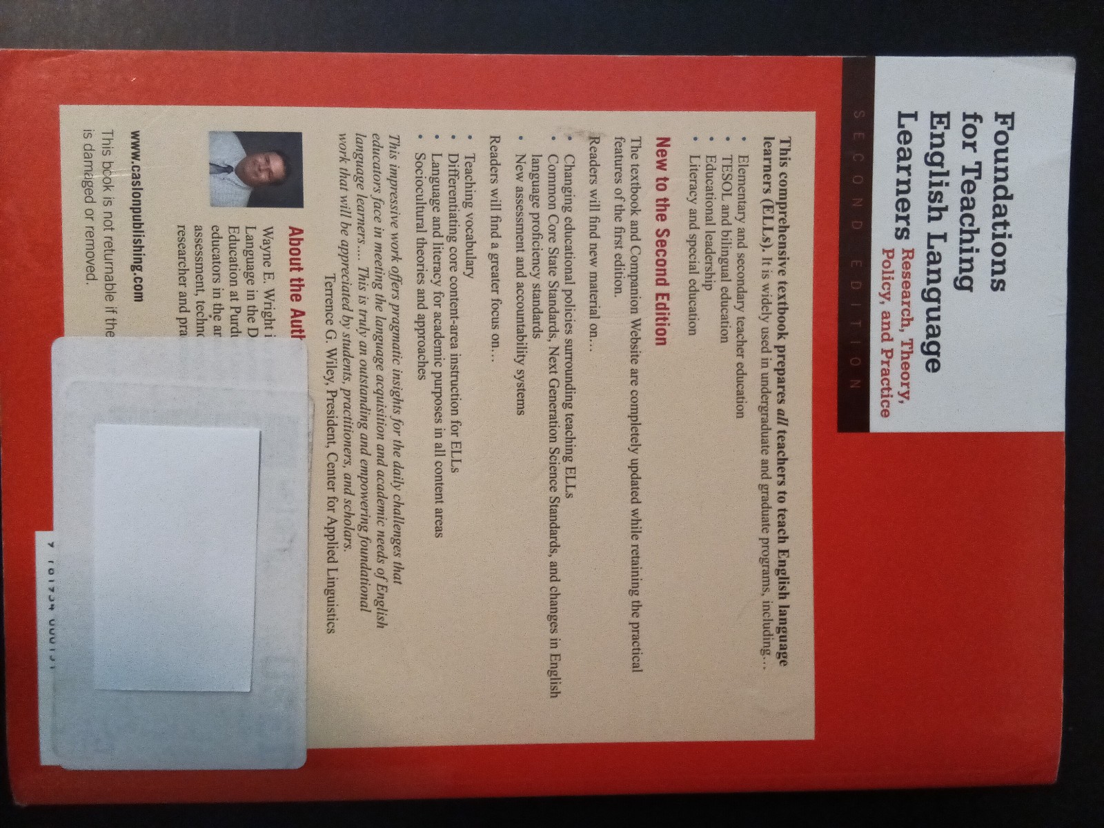 Wayne E. Wright Foundations for Teaching English Language Learners 2nd ed.